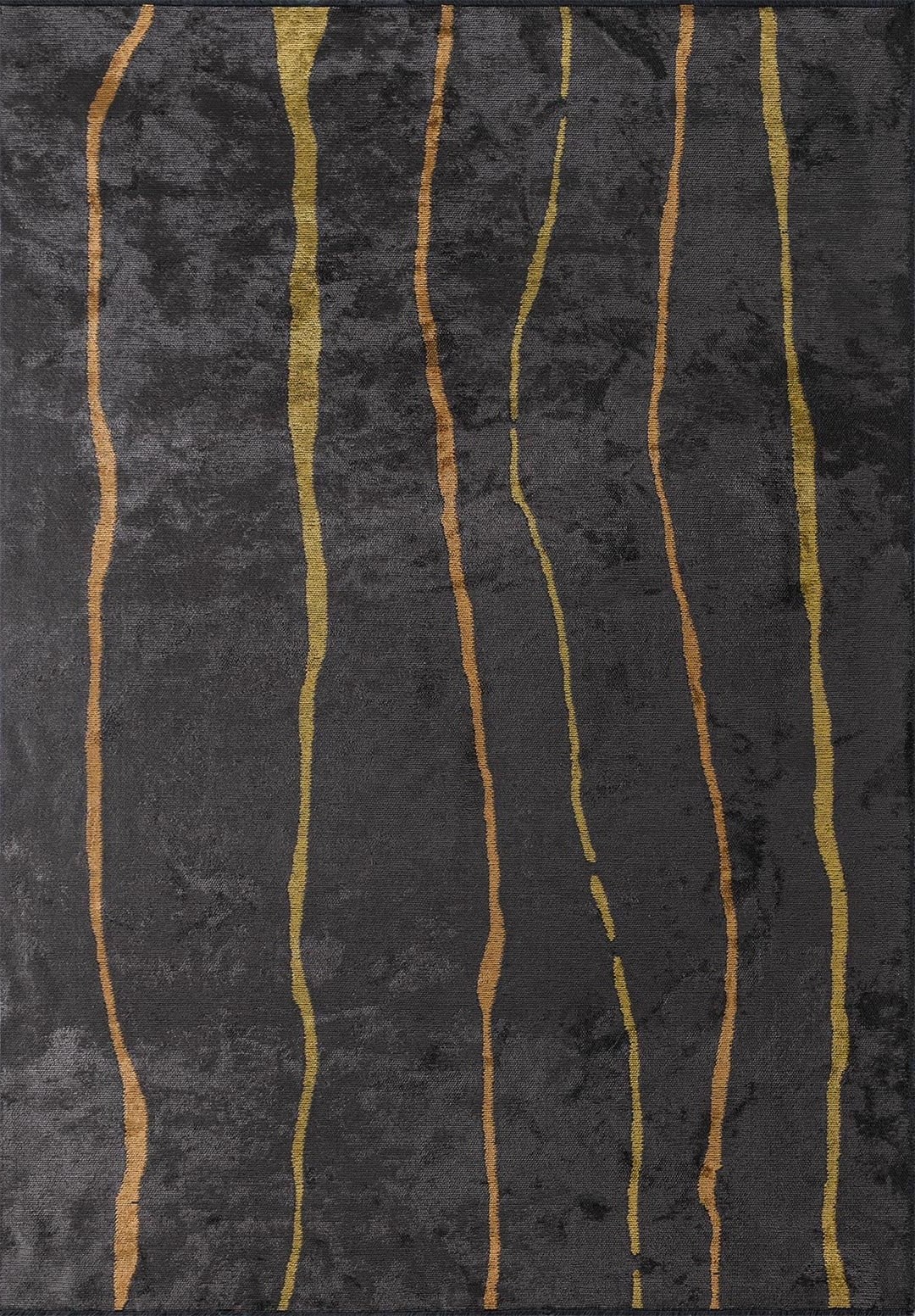 TRIBECA CHARCOAL - MUSTARD - YELLOW RUG - 1