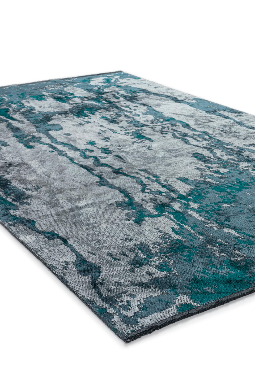 ATHENS ICE BLUE - PETROL - DARK TURQUOISE RUG - 4