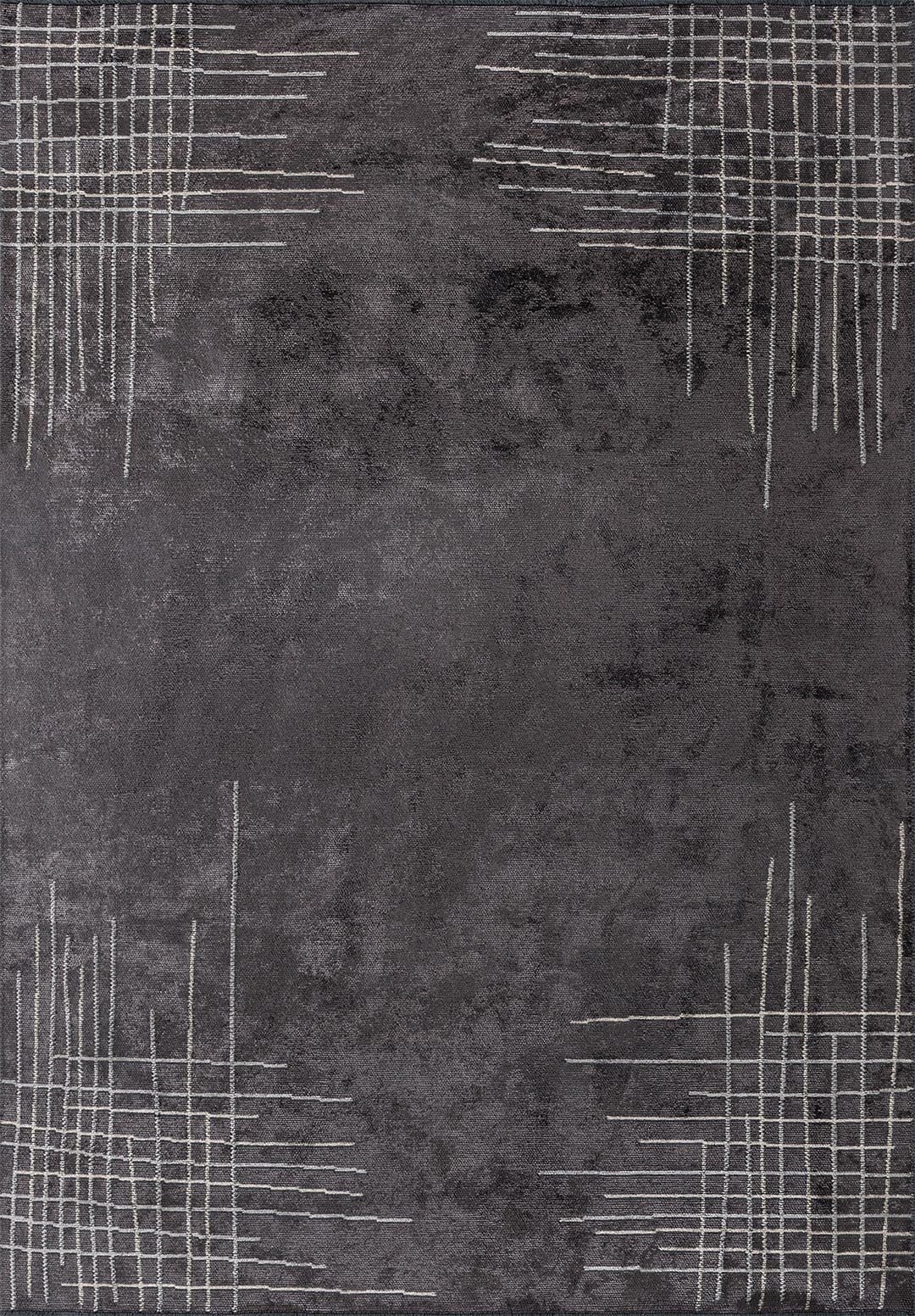 MANHATTAN CHARCOAL - BEIGE - GREY RUG - 1