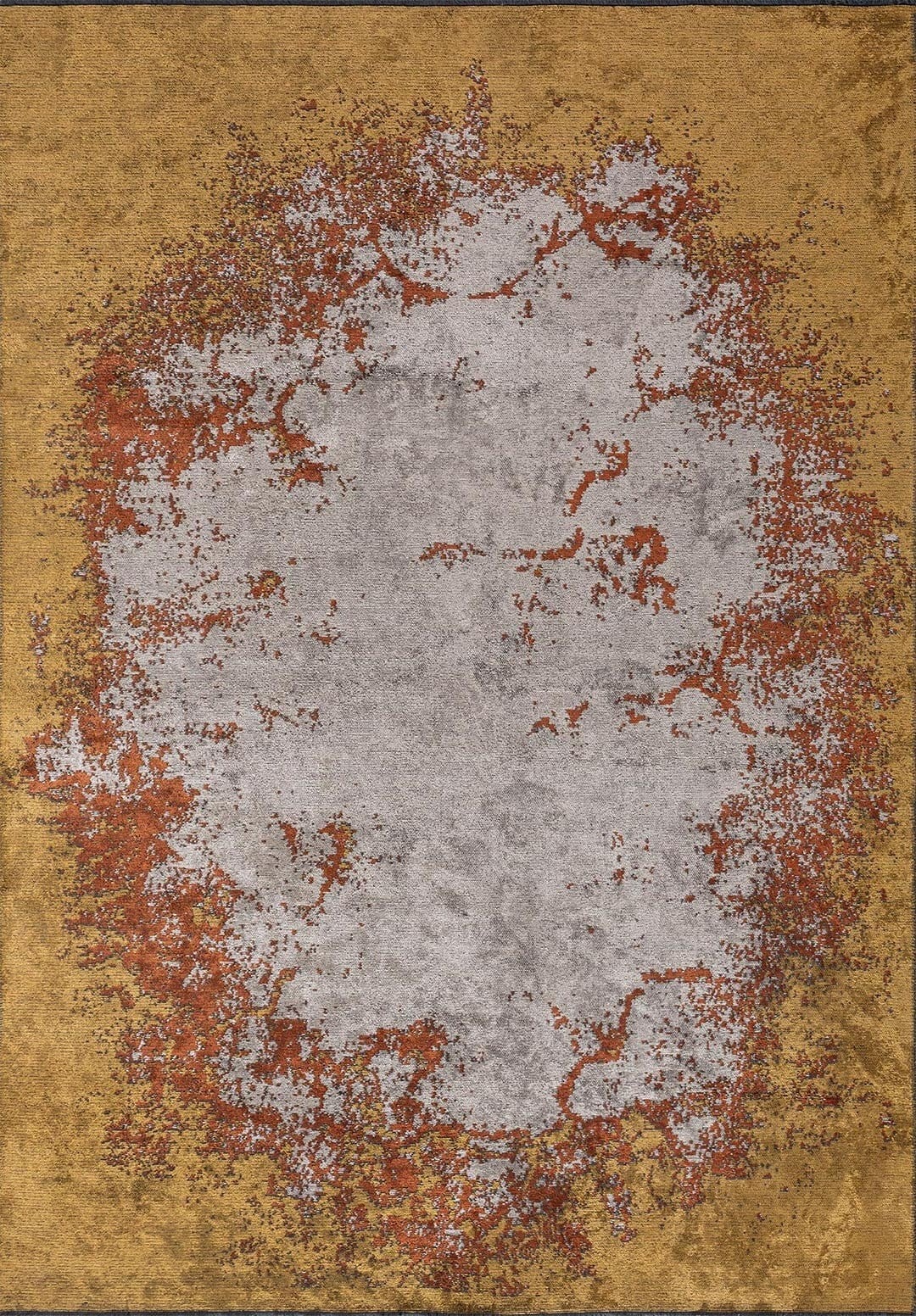 OSLO MUSTARD - RUST - CREAM RUG - 1