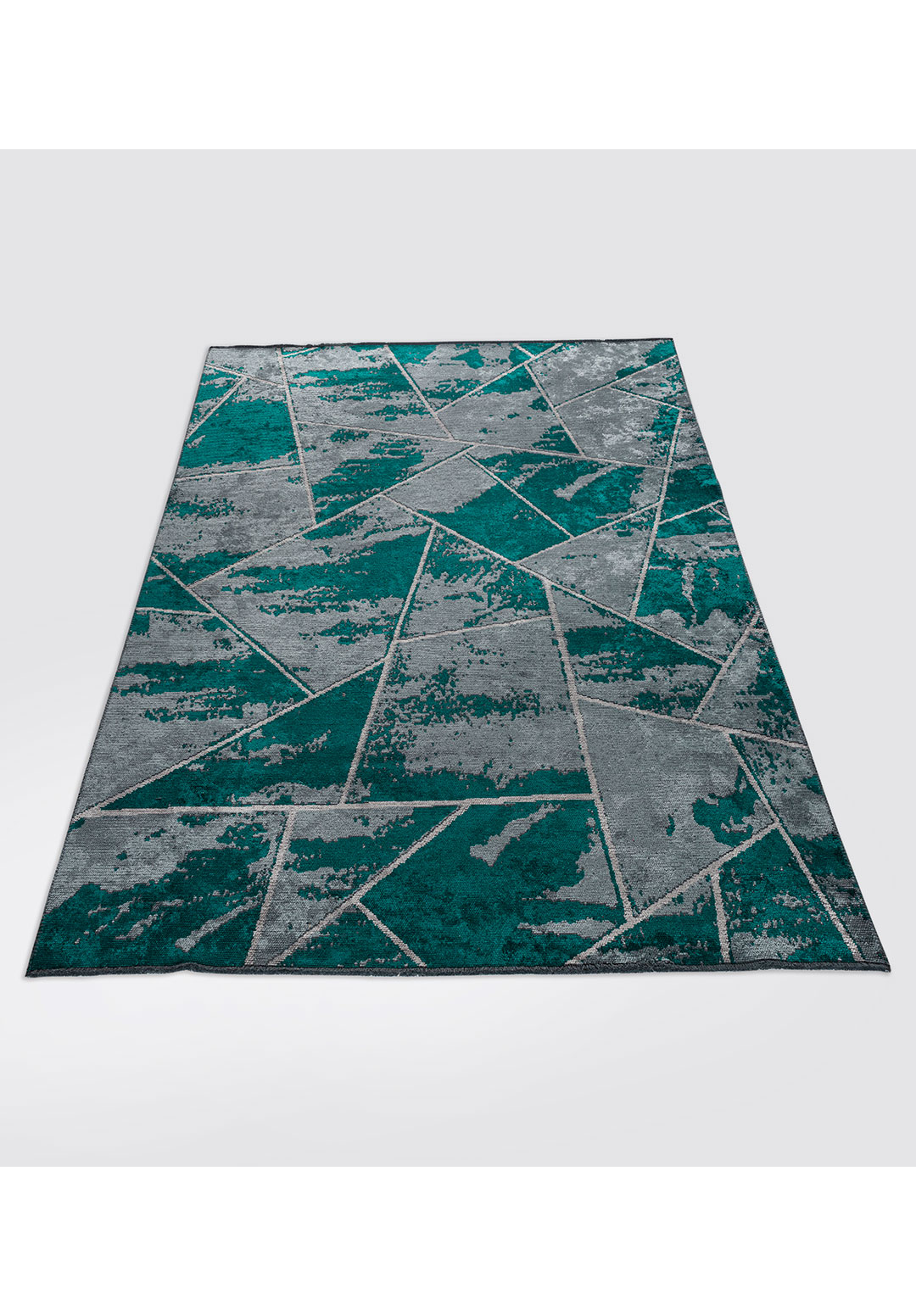 BREMEN BLUE - DARK TURQUOISE - LIGHT GREY RUG - 6