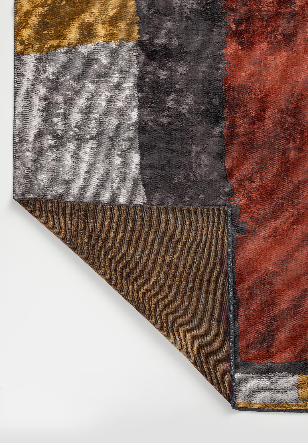 HAMBURG CHARCOAL - DARK TERRA - MUSTARD - LIGHT GREY RUG - 3