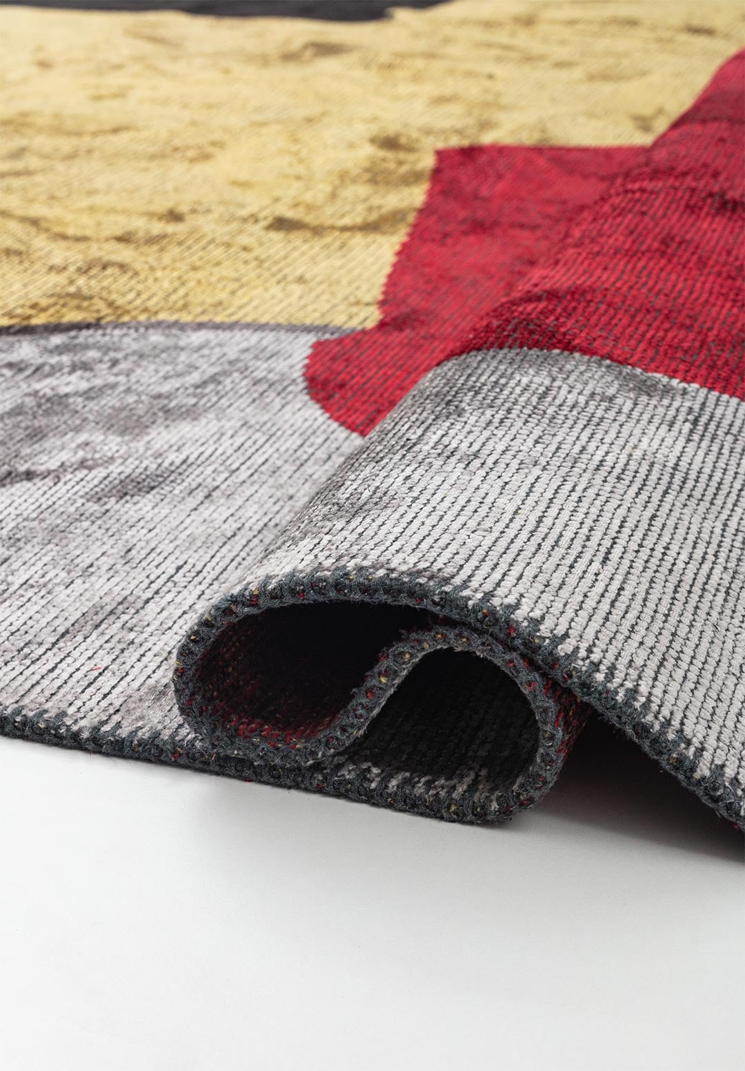MIAMI BLACK - RED - GOLD - CHARCOAL - LIGHT GREY RUG - 2