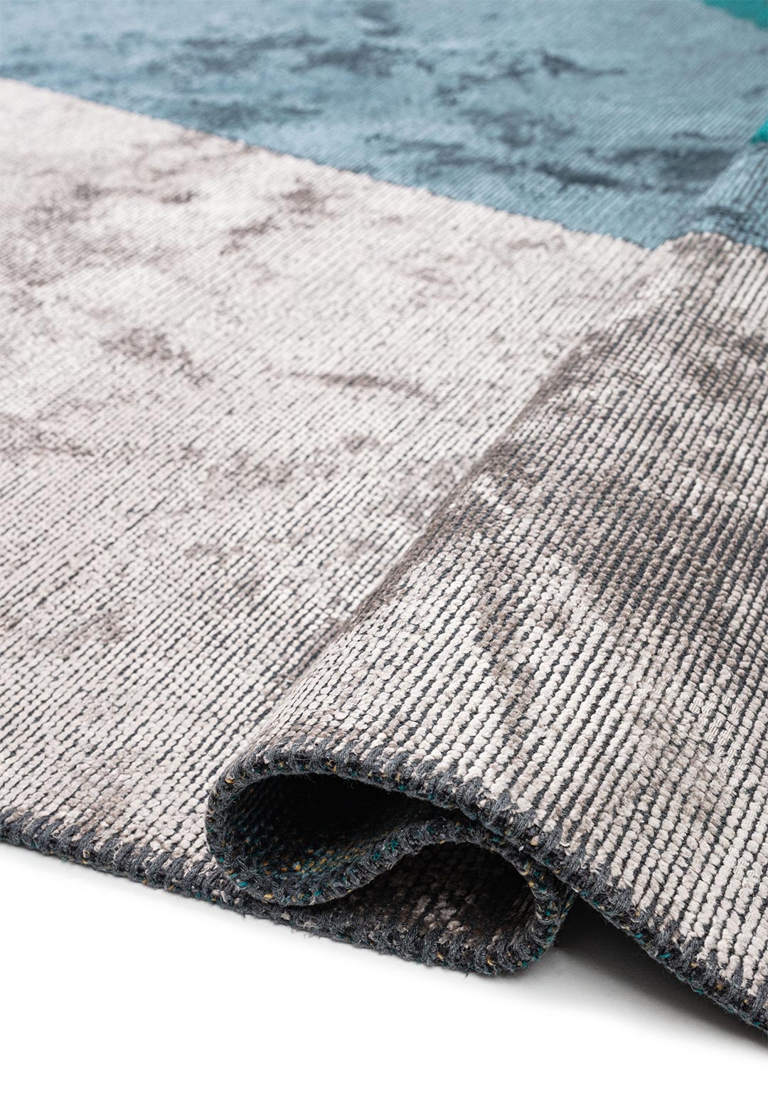 LONDON MUSTARD - LIGHT GREY - DARK TURQUOISE - PETROL - CHARCOAL RUG - 2