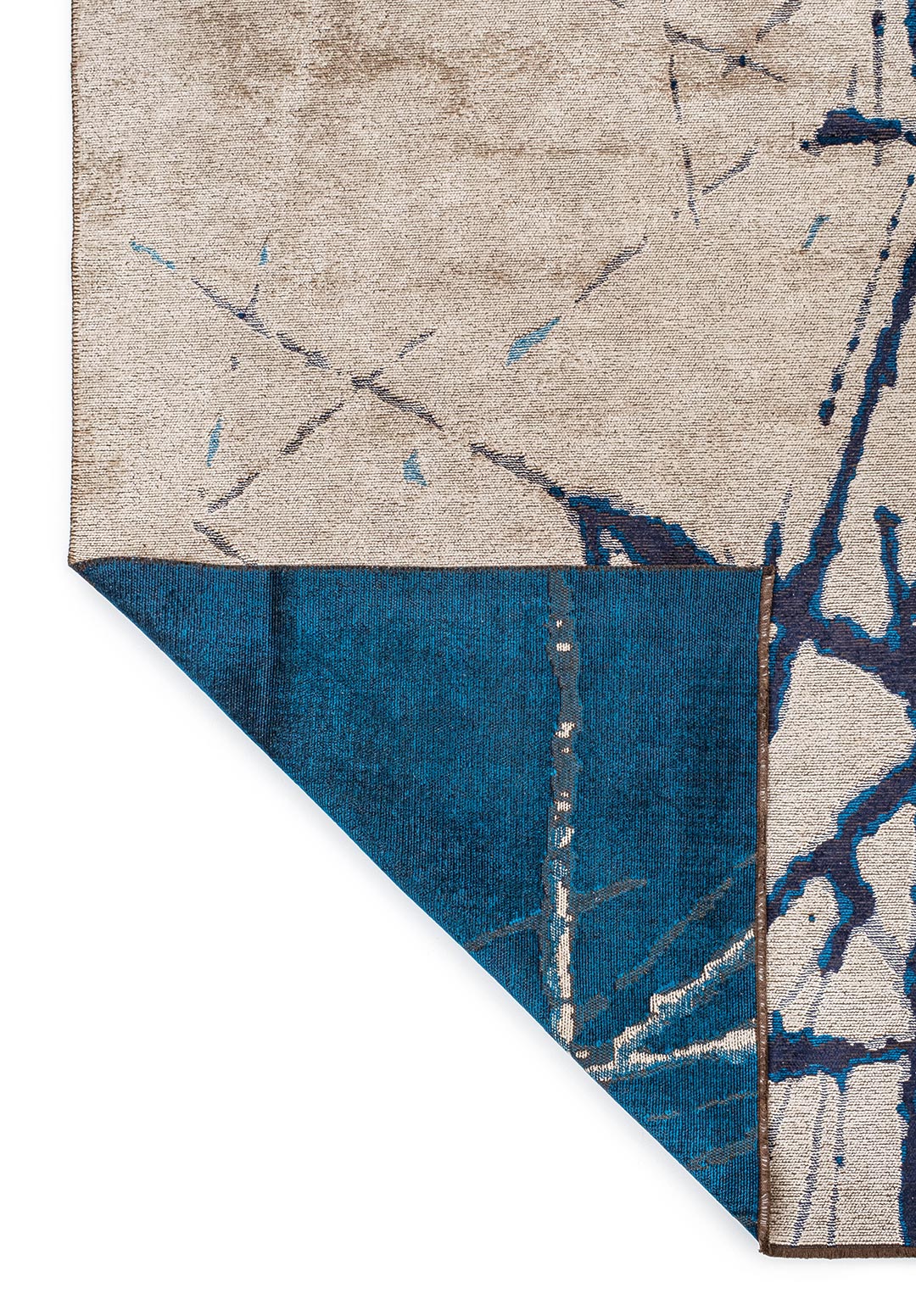 CRACK CREAM - CYAN - DARK NAVY RUG - 3