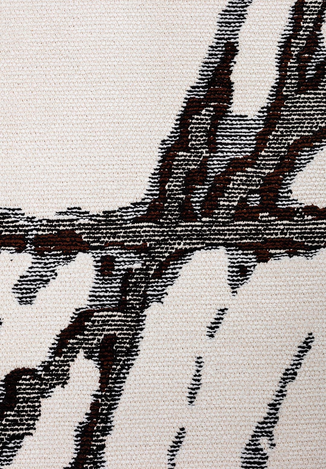CRACK BLACK - DARK BROWN - WHITE RUG - 5