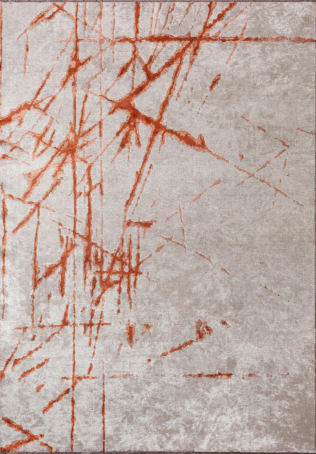 CRACK RUST - CREAM - BONE RUG