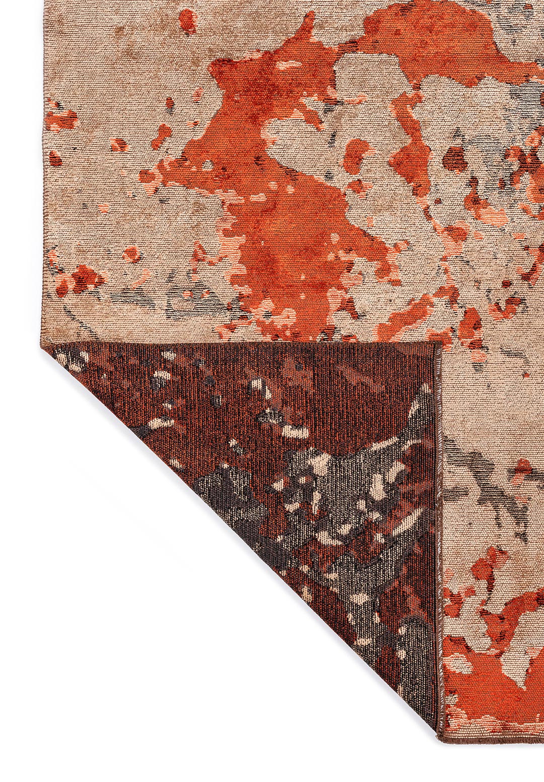 FLASH RUST - BLACK - DARK BEIGE RUG - 3