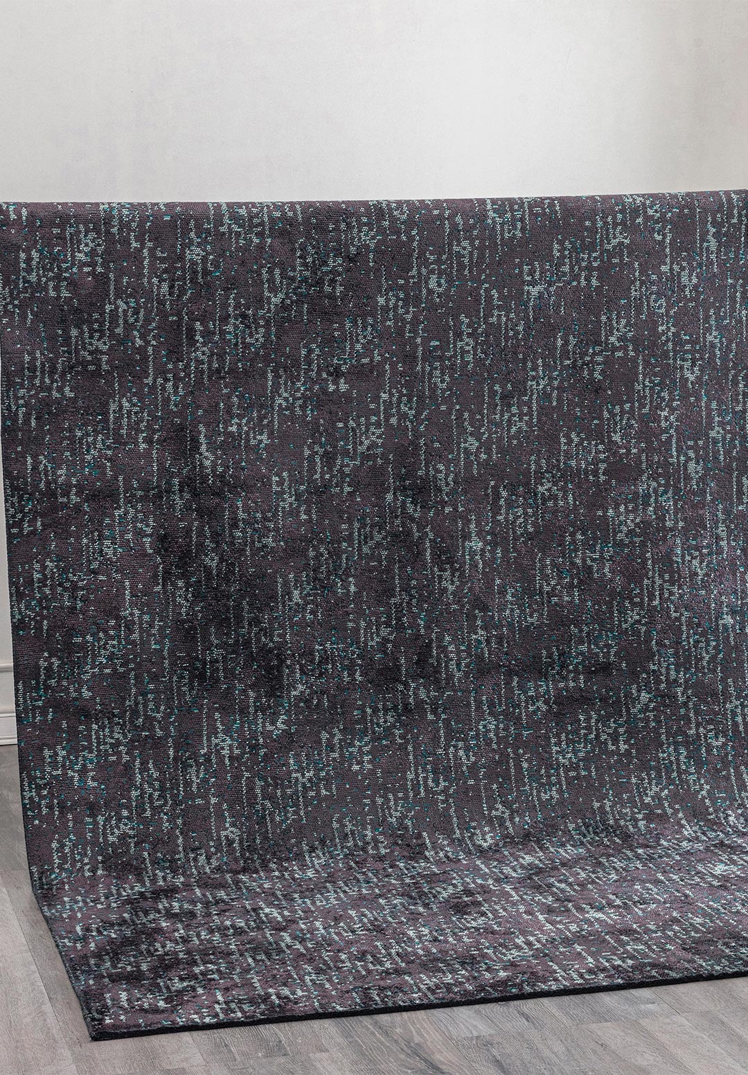 SOLSTICE CHARCOAL - DARK TURQUOISE - RIVER GREEN RUG - 4