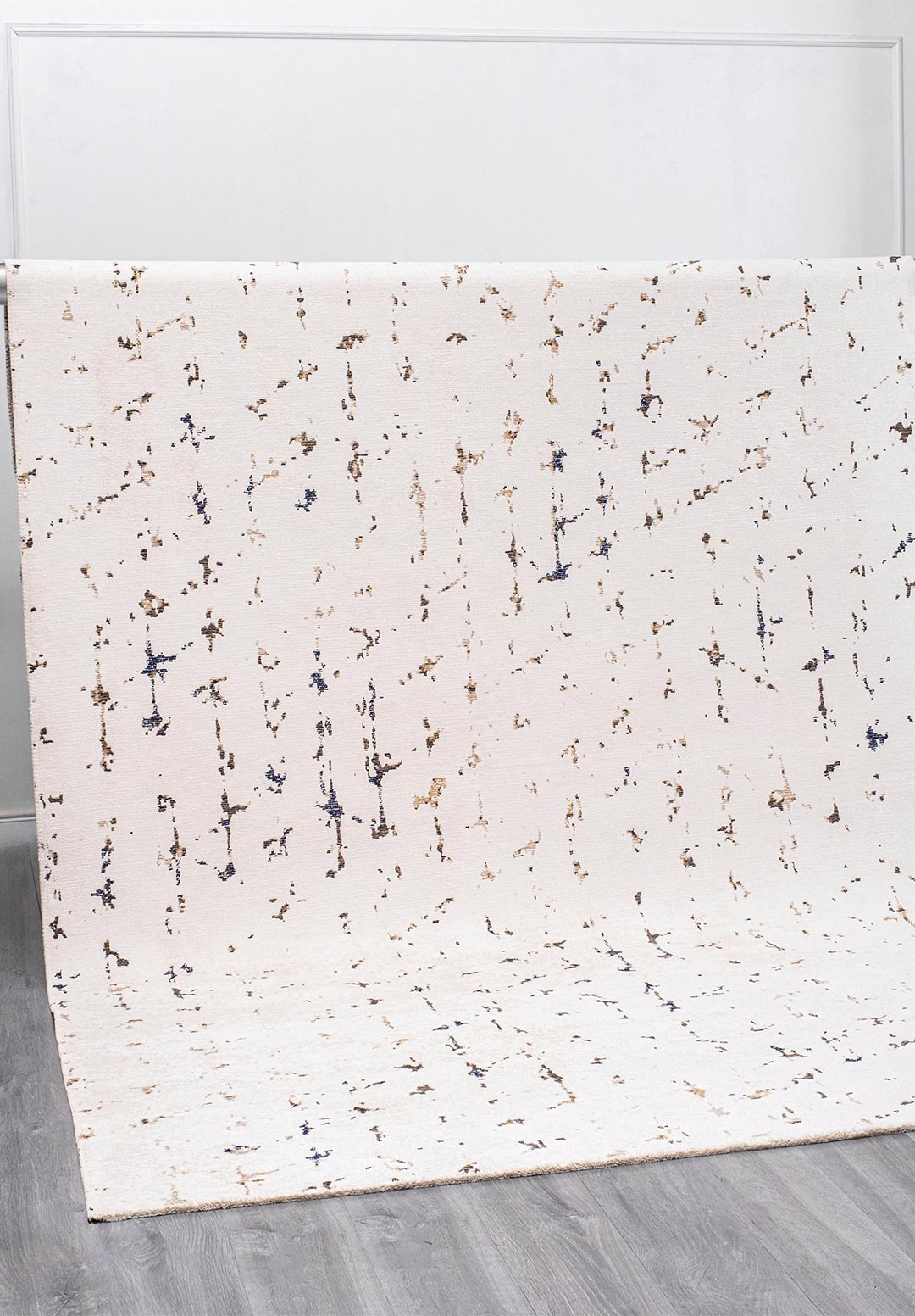 SCATTER DARK NAVY - LIGHT BROWN - ECRU RUG - 4