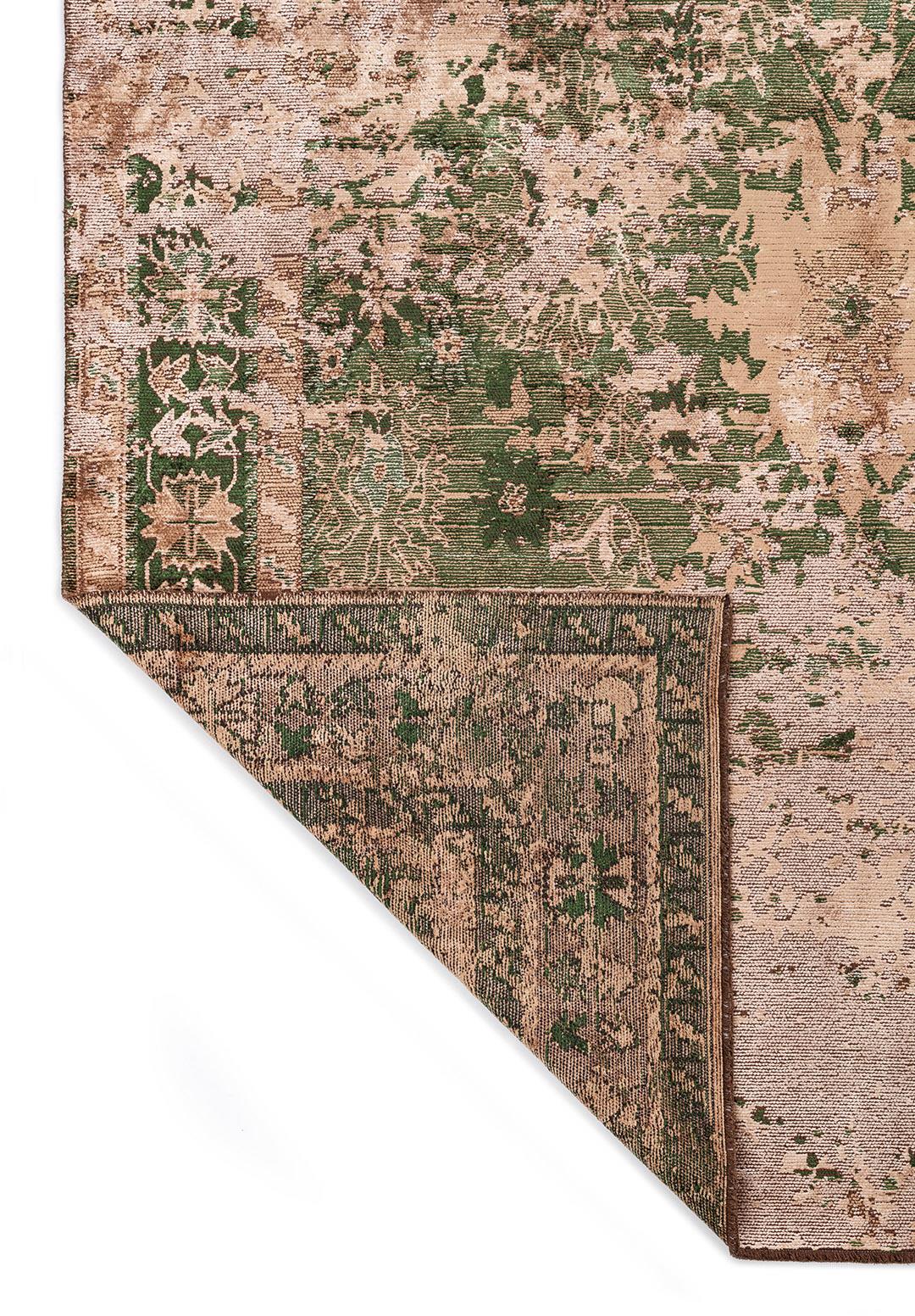 SPLENDOR ERA LIGHT CREAM - DARK BEIGE - FOREST GREEN - DARK BEIGE RUG - 3