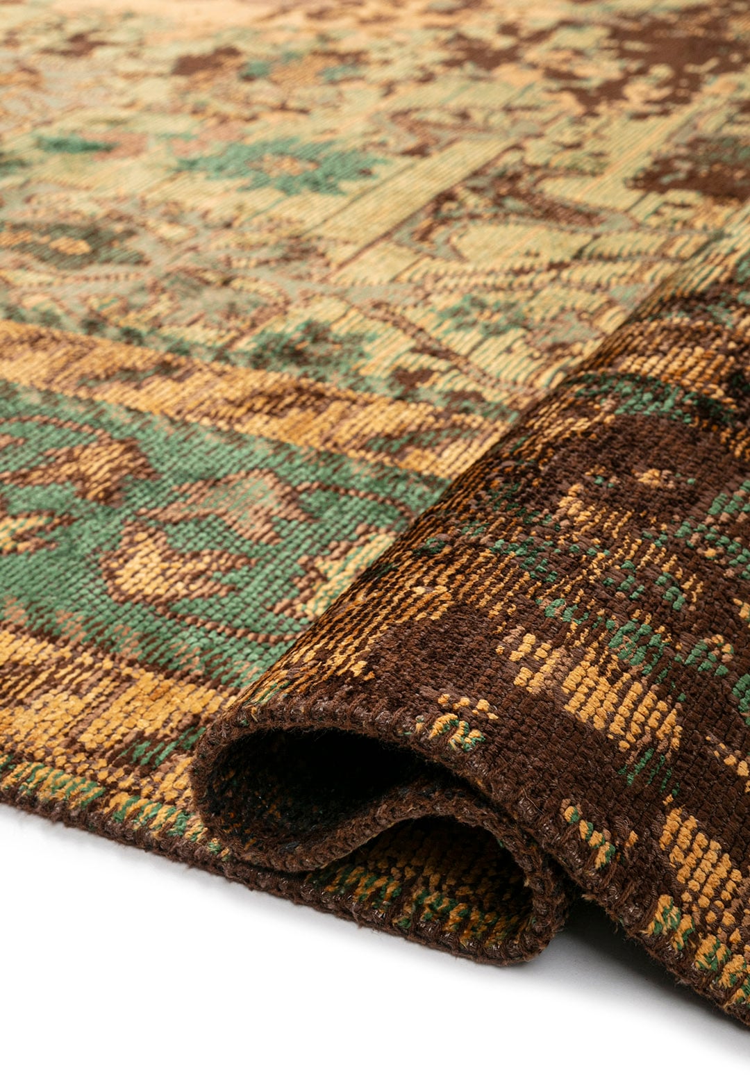 SPLENDOR ERA DARK BROWN - MUSTARD - FOREST GREEN - CACAO RUG - 2