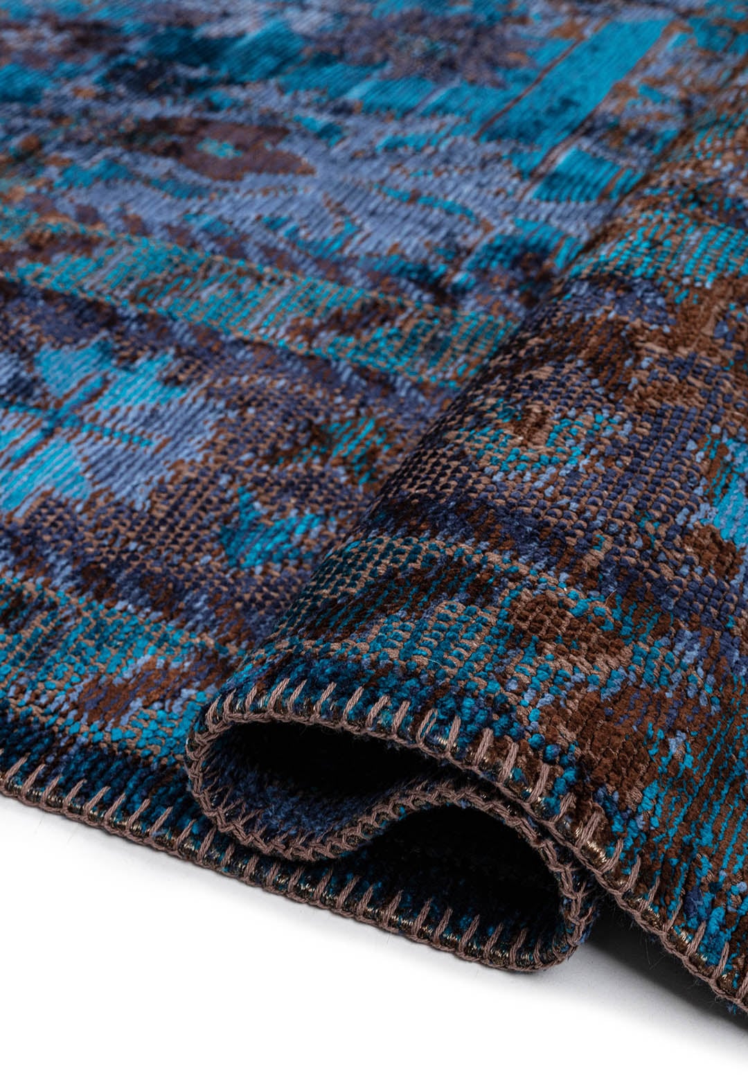 SPLENDOR ERA DARK BROWN - CYAN - DARK NAVY - NAVY BLUE RUG - 2