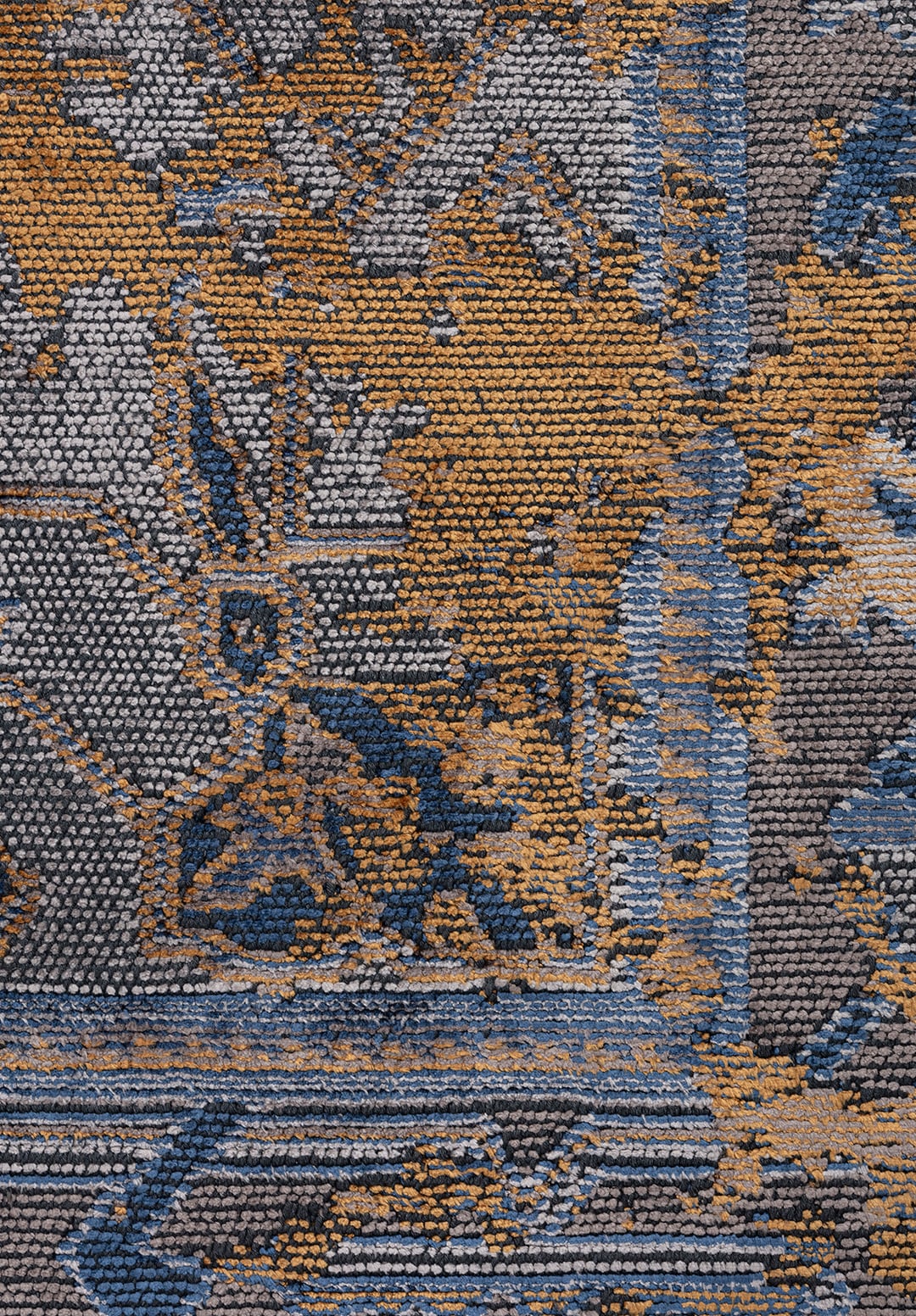 MONARCH ERA MUSTARD - DARK GREY - LIGHT GREY - NAVY BLUE RUG - 5