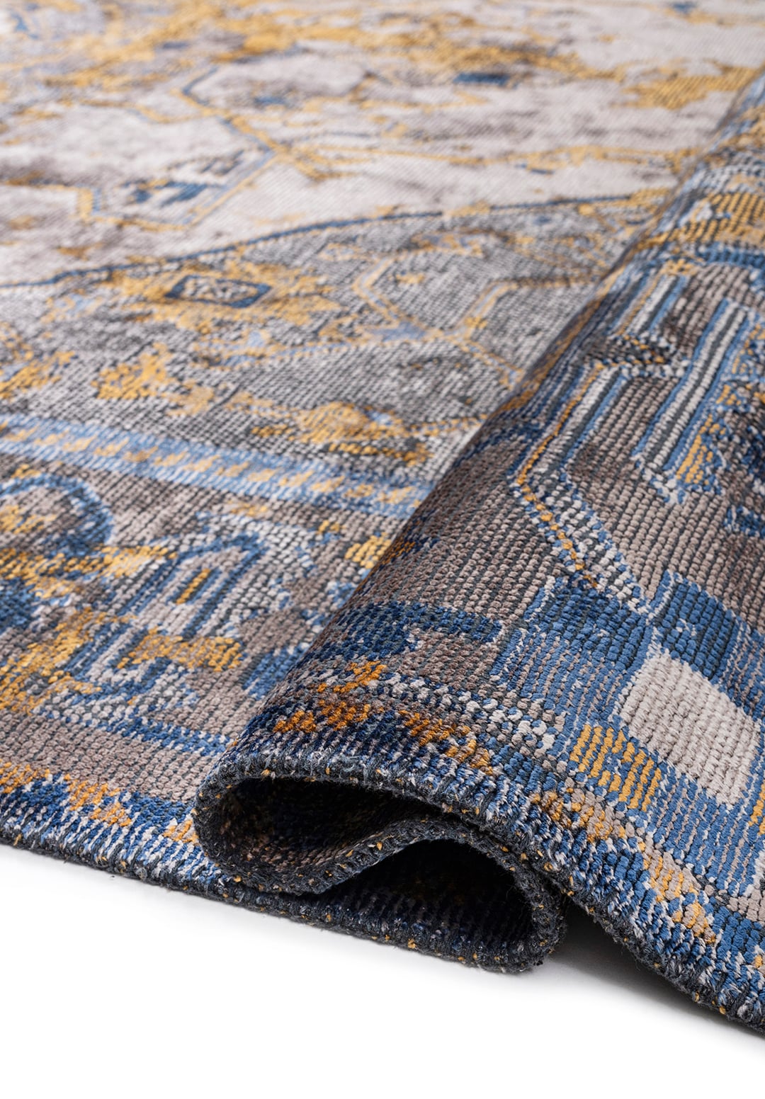 MONARCH ERA MUSTARD - DARK GREY - LIGHT GREY - NAVY BLUE RUG - 2
