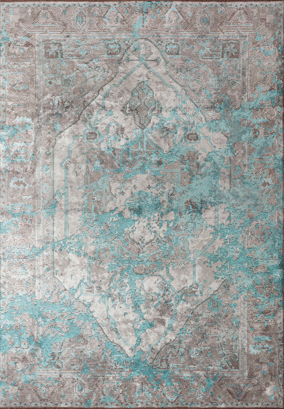 MONARCH ERA TURQUOISE - GREY - LIGHT GREY - DARK GREY RUG