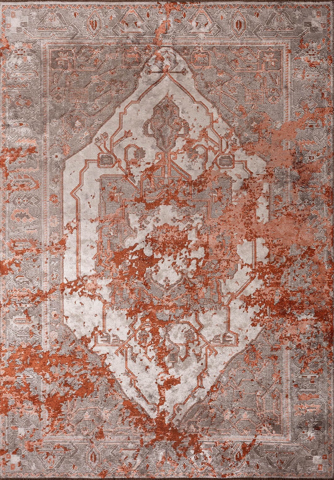 MONARCH ERA RUST - GREY - LIGHT GREY - DARK GREY RUG