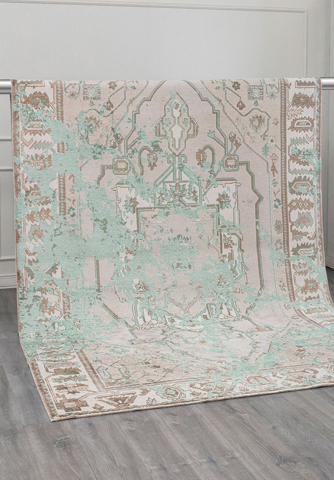 MONARCH ERA RIVER GREEN - ECRU - STONE - MINK RUG - 4