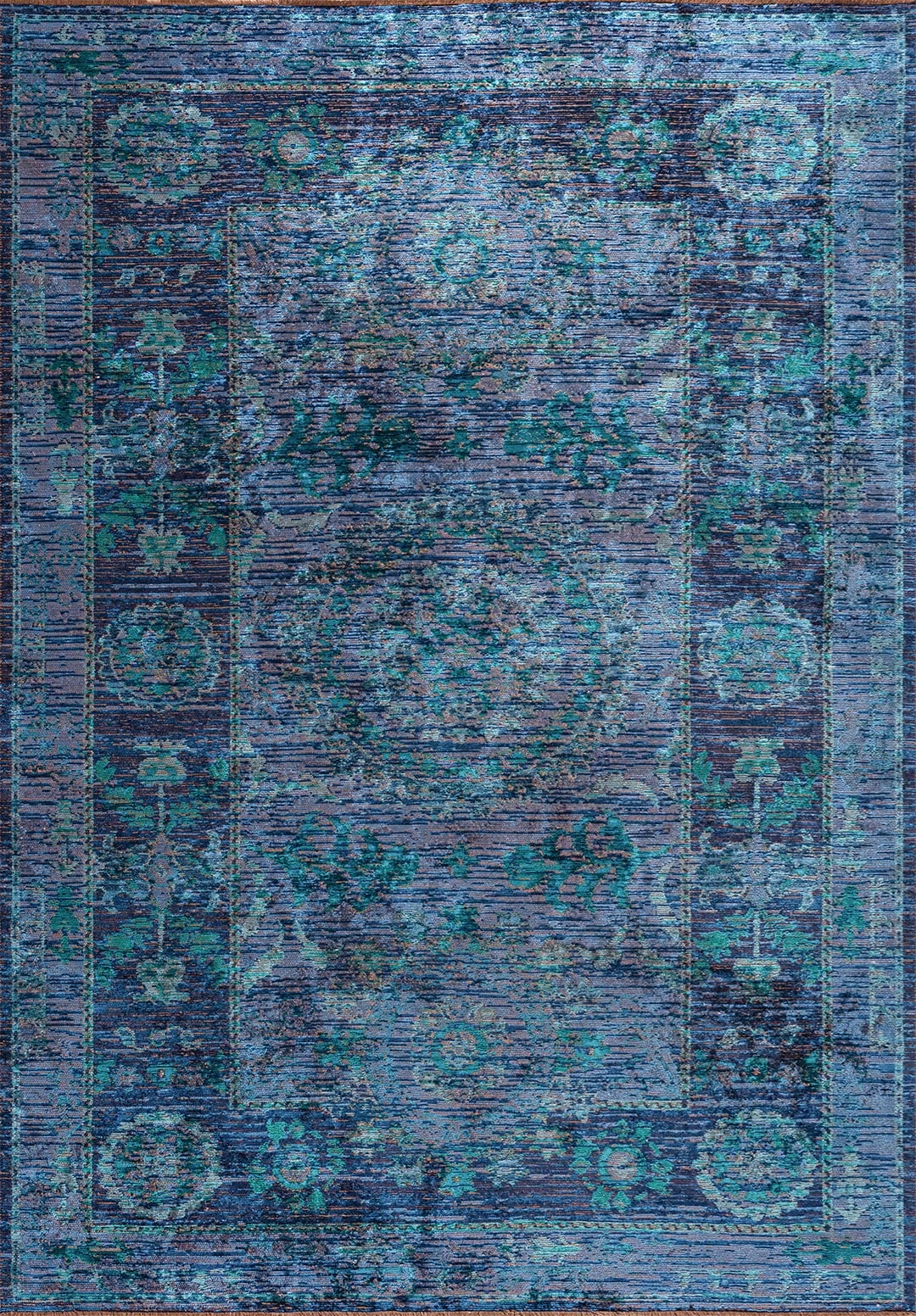 PALACE DARK TURQUOISE - PETROL - NAVY BLUE - DARK NAVY RUG - 1
