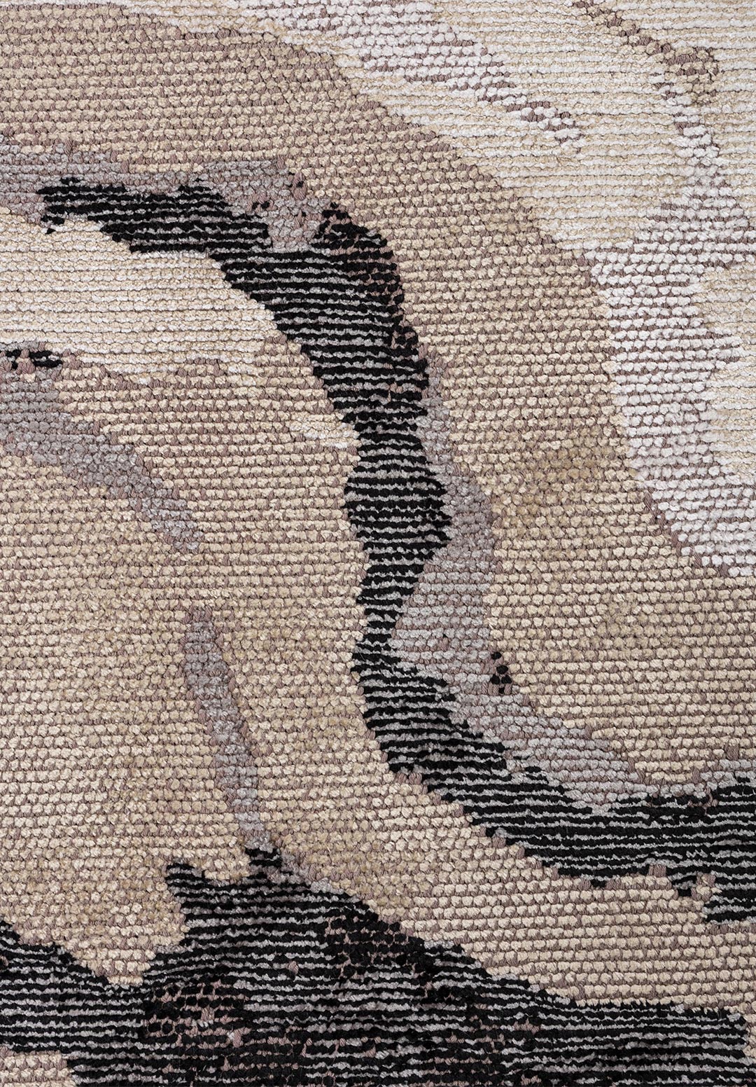SMOKE BLACK - GREY - BEIGE - BONE RUG - 5