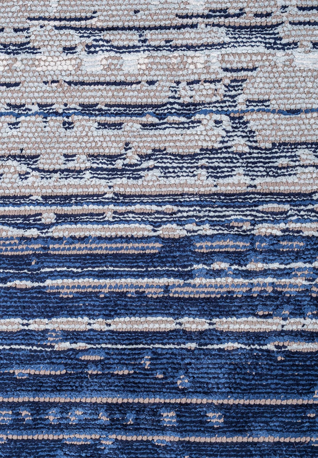 AURORA BEIGE - WHITE - NAVY BLUE - DARK NAVY - ICE BLUE RUG - 5