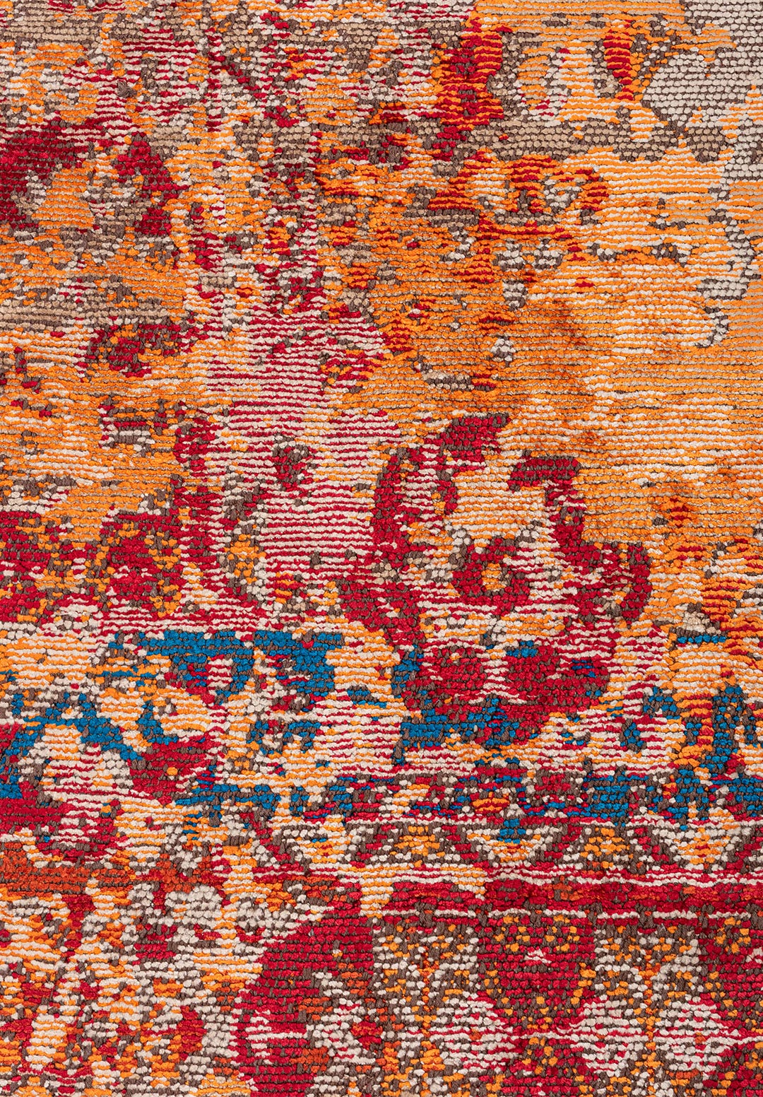 MEMLUK CREAM - ORANGE - RED - DARK BEIGE - CYAN - RUST RUG - 5