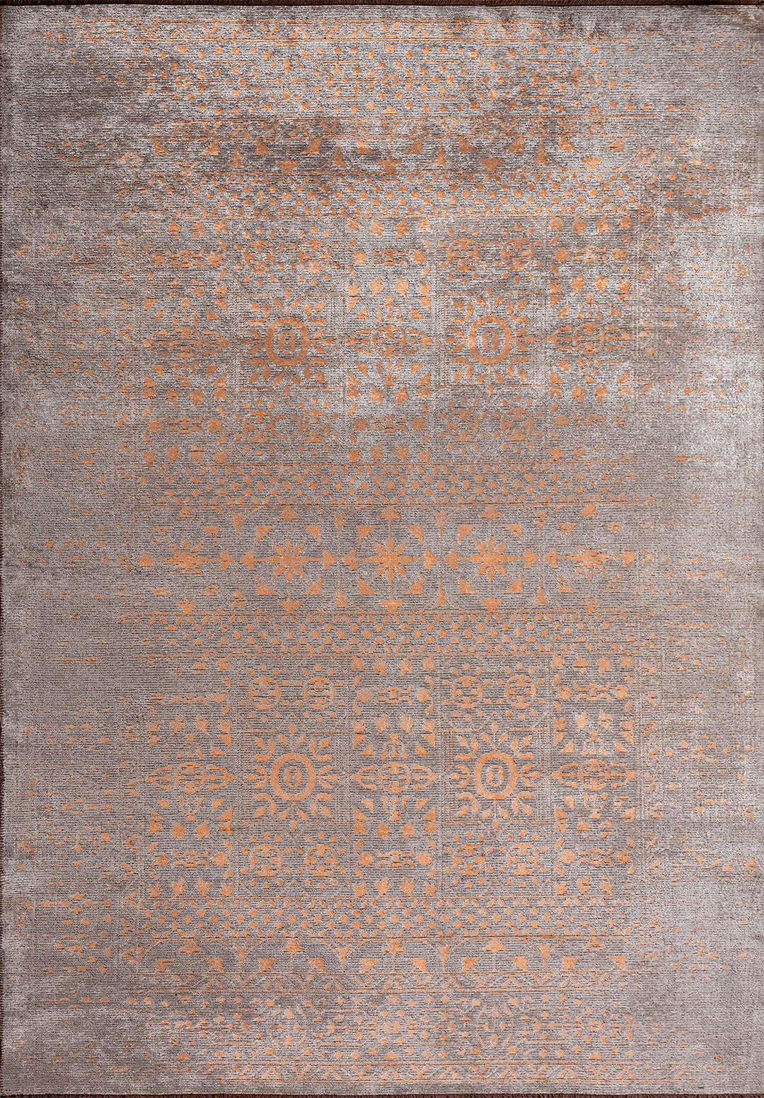 SCRIPT ORANGE - GREY RUG