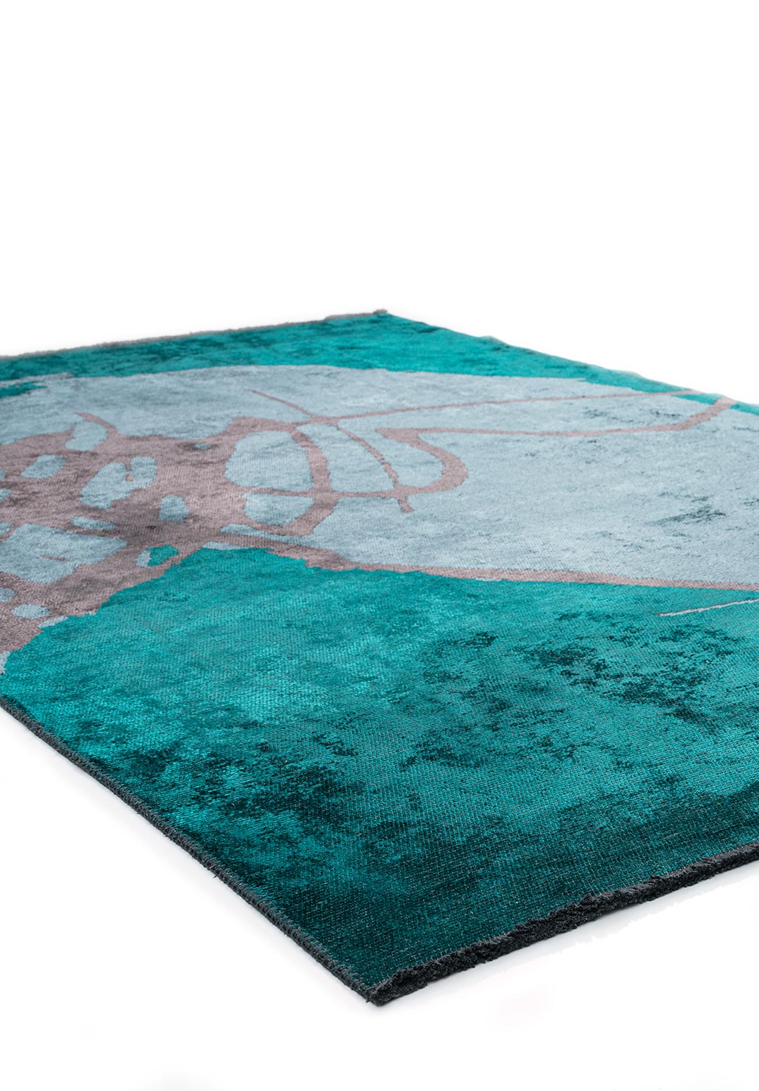 SOHO CHARCOAL - DARK TURQUOISE - PETROL RUG - 4