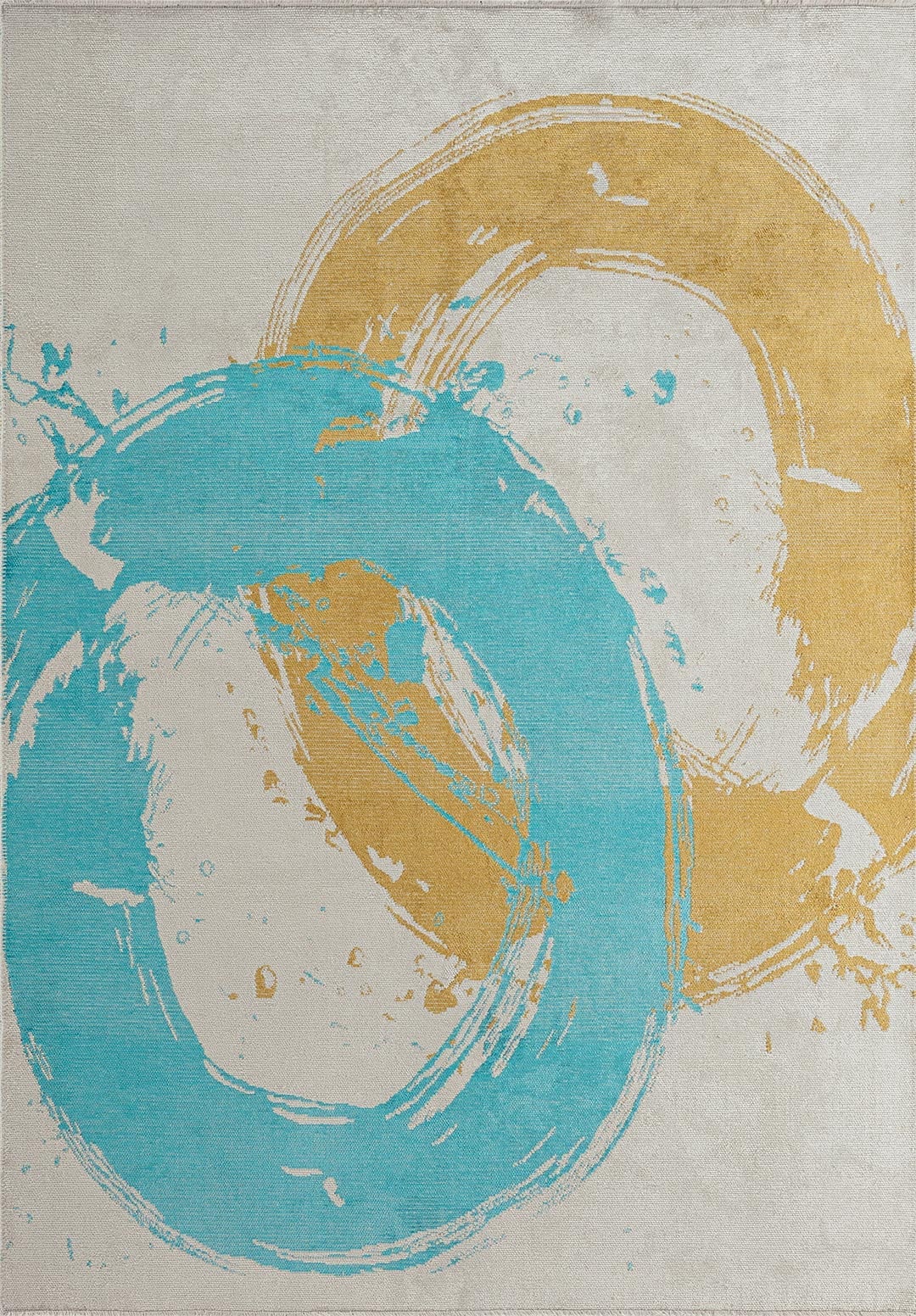 MADRID TURQUOISE - ECRU - YELLOW RUG