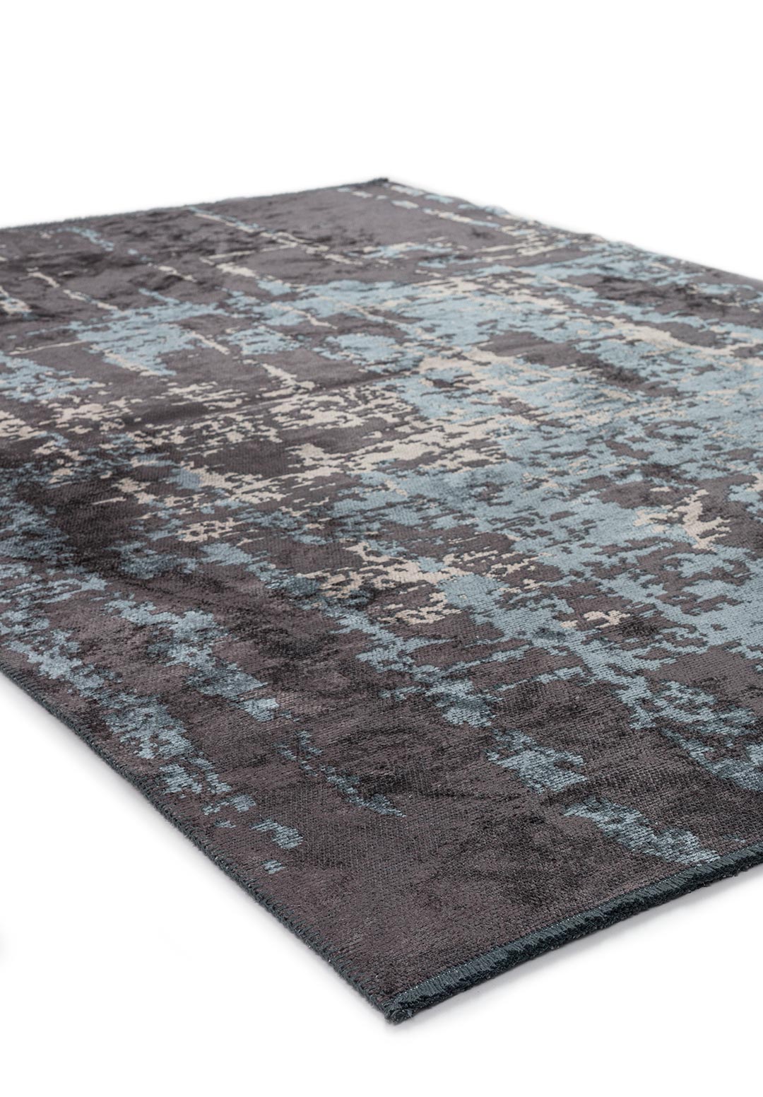 TOLEDO CHARCOAL - BLUE - LIGHT CREAM RUG - 4