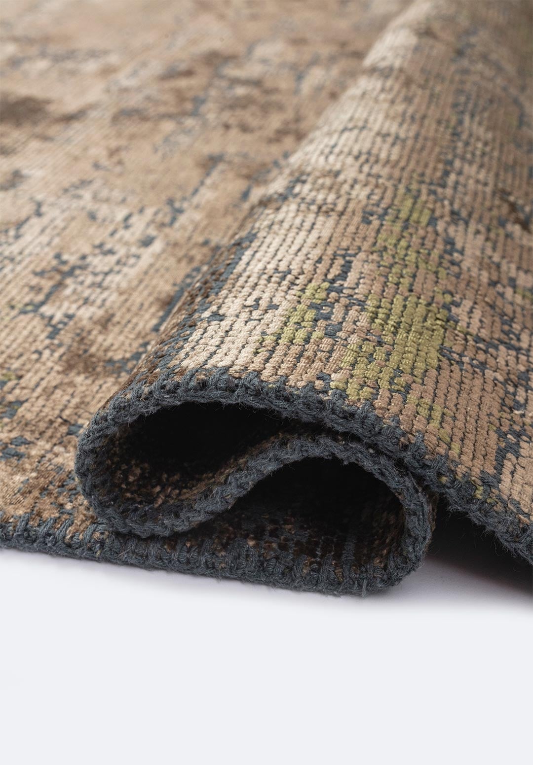 VOLOS GREEN - LIGHT BROWN - DARK BEIGE RUG - 2