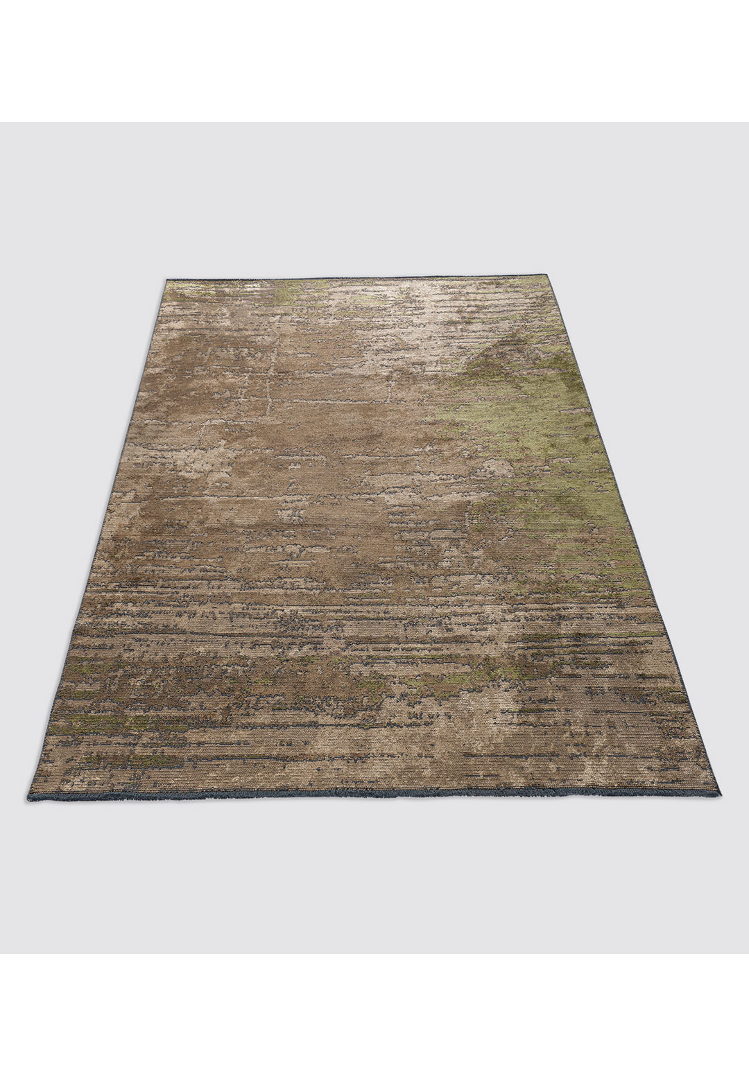 VOLOS GREEN - LIGHT BROWN - DARK BEIGE RUG - 6