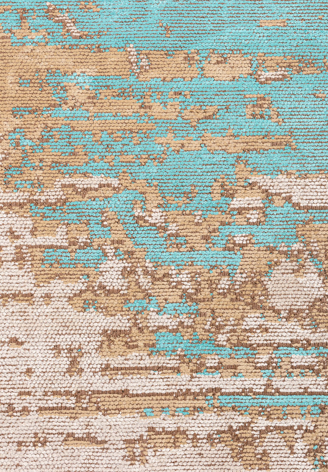 VOLOS TURQUOISE - DARK BEIGE - BONE RUG - 5