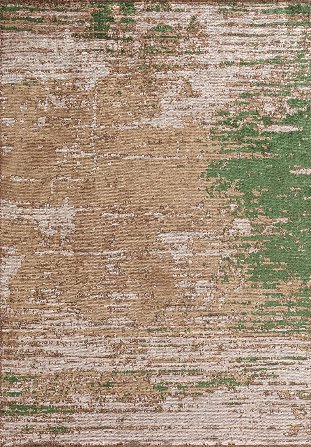 VOLOS FOREST GREEN - DARK BEIGE - BONE RUG - 1