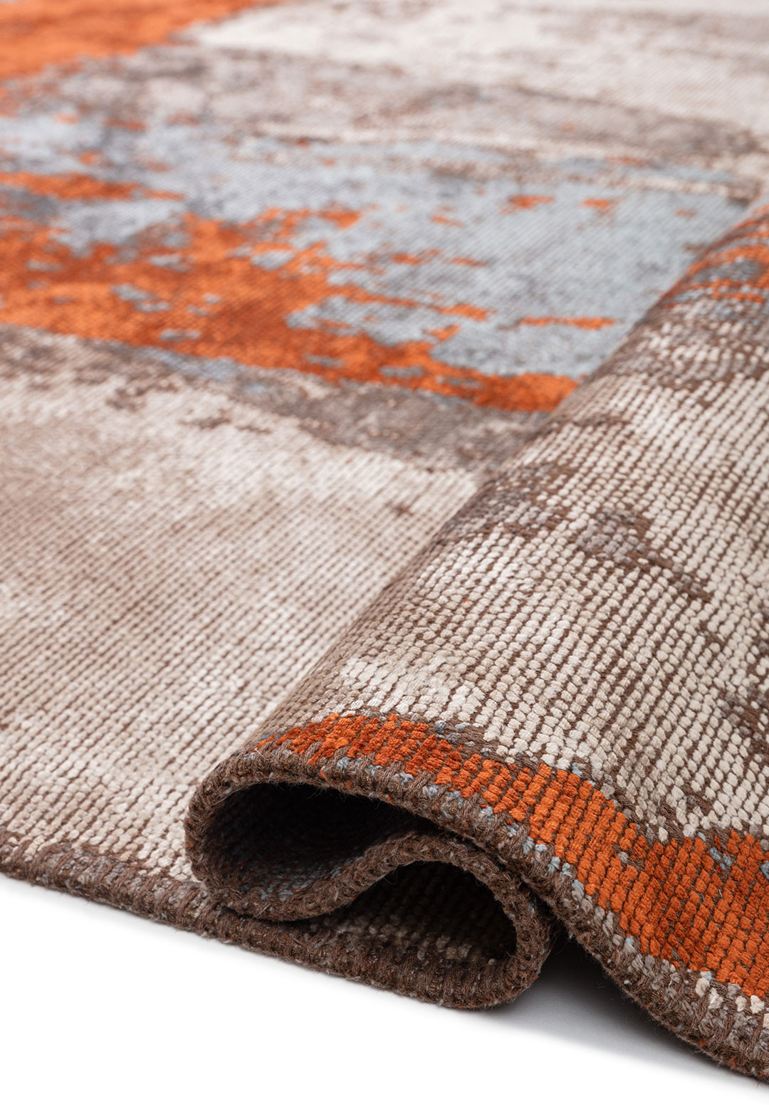 CANNES RUST - BLUE - DARK GREY - BONE RUG - 2