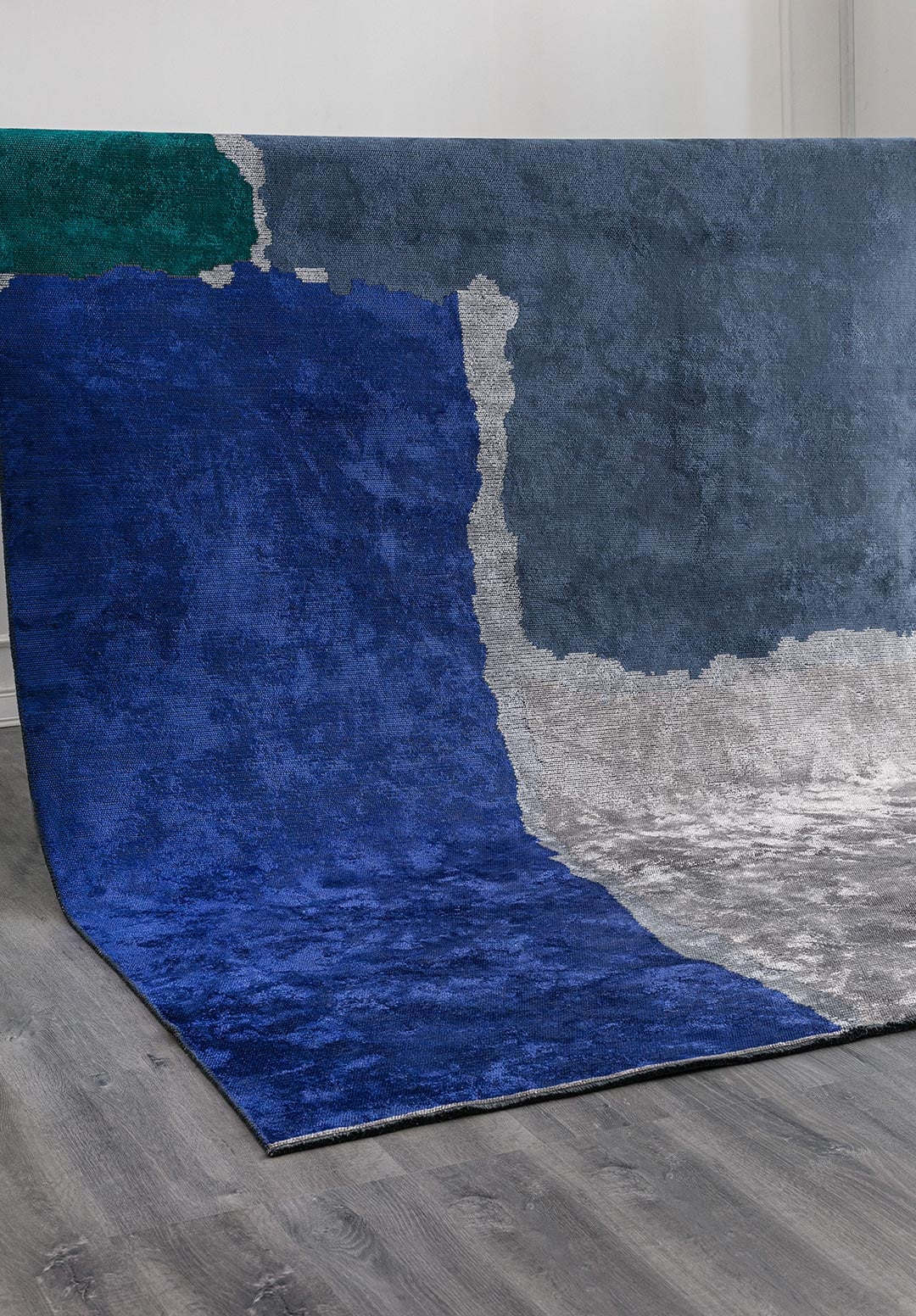 LOS ANGELES LIGHT CREAM - NAVY BLUE - DARK TURQUOISE - SAX BLUE - ICE BLUE RUG - 4