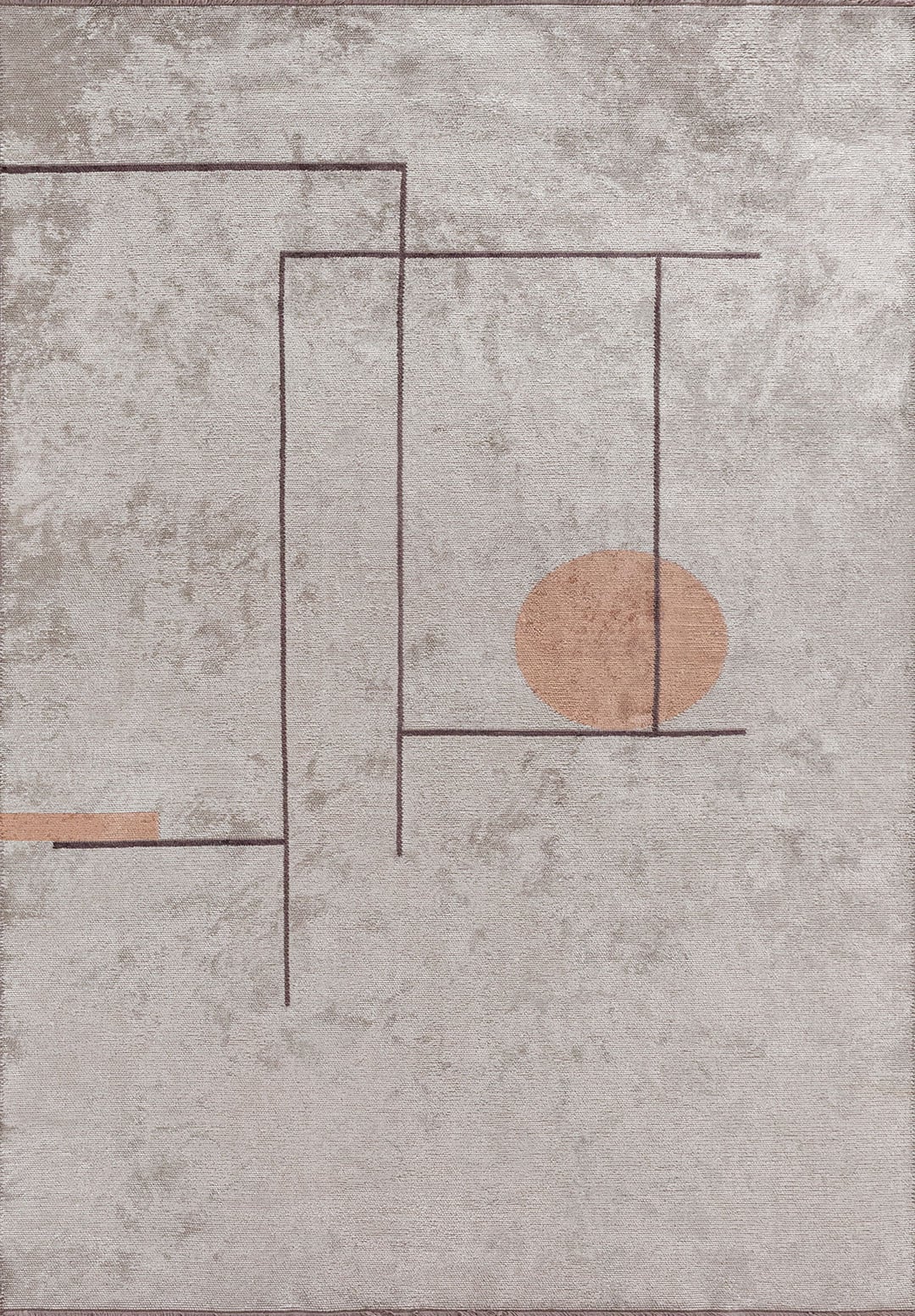 CIRCUS CHARCOAL - BONE - COPPER RUG - 1