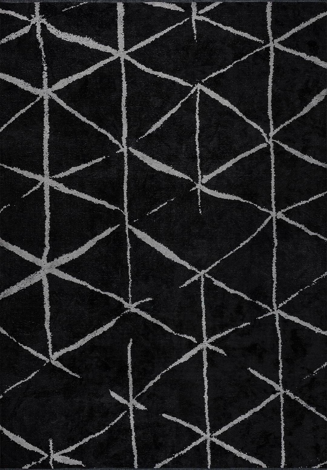 PALERMO LIGHT GREY - BLACK RUG