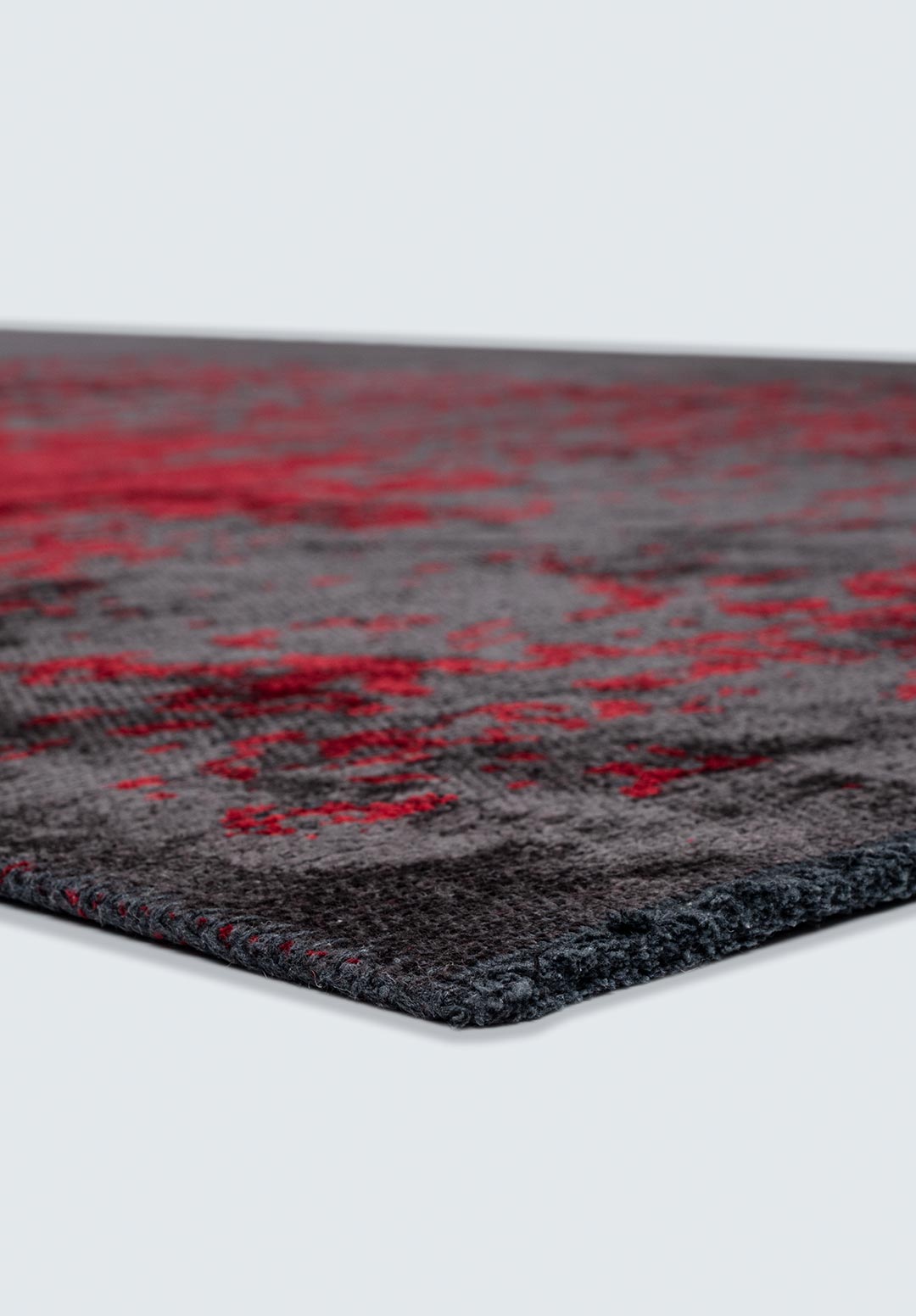 MILAN CHARCOAL - RED RUG - 4