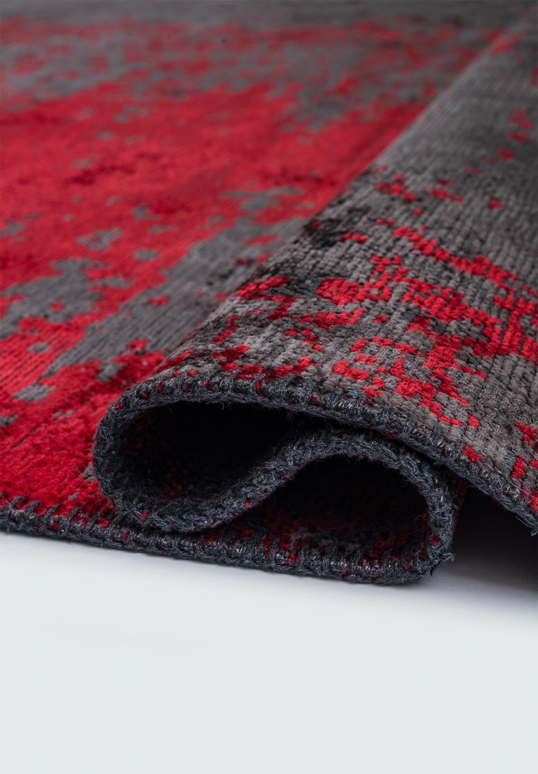 MILAN CHARCOAL - RED RUG - 2