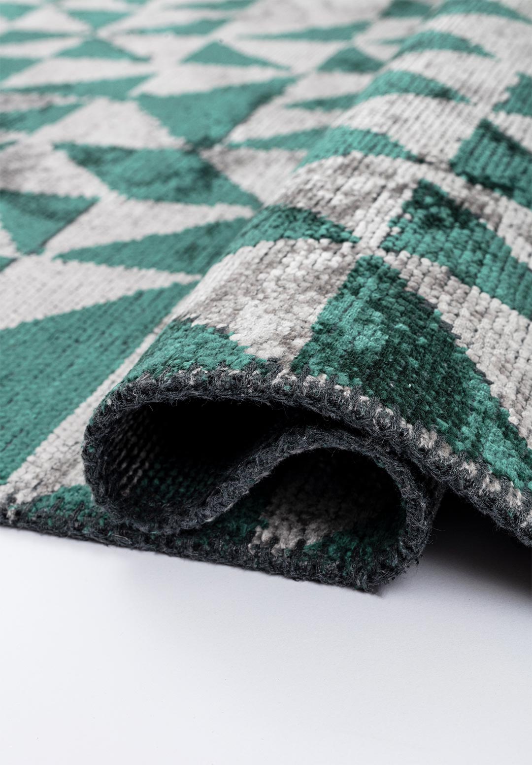 GULF DARK GREEN - GREY RUG - 2