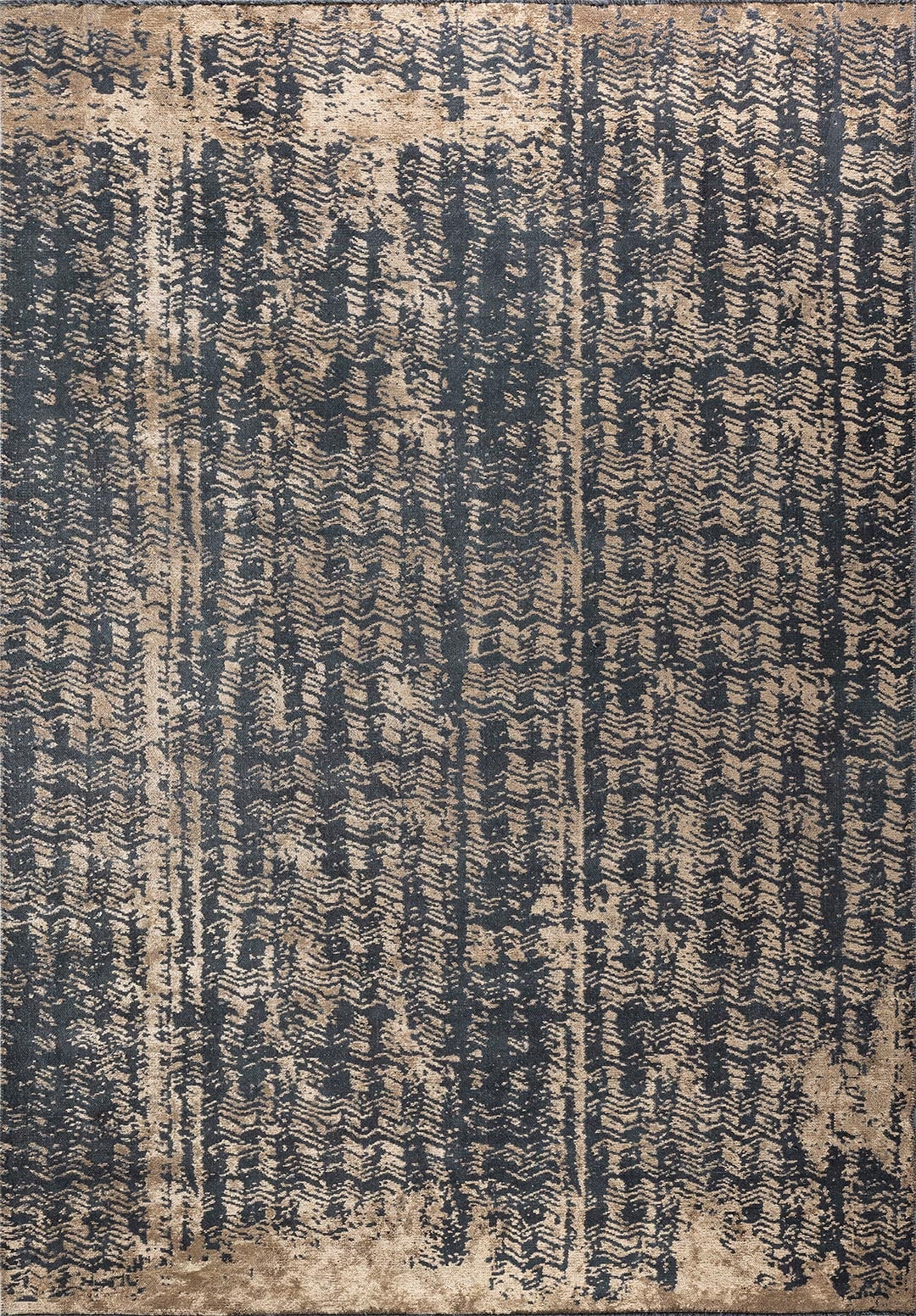 TERAMO MATTE BLACK - LIGHT BROWN RUG