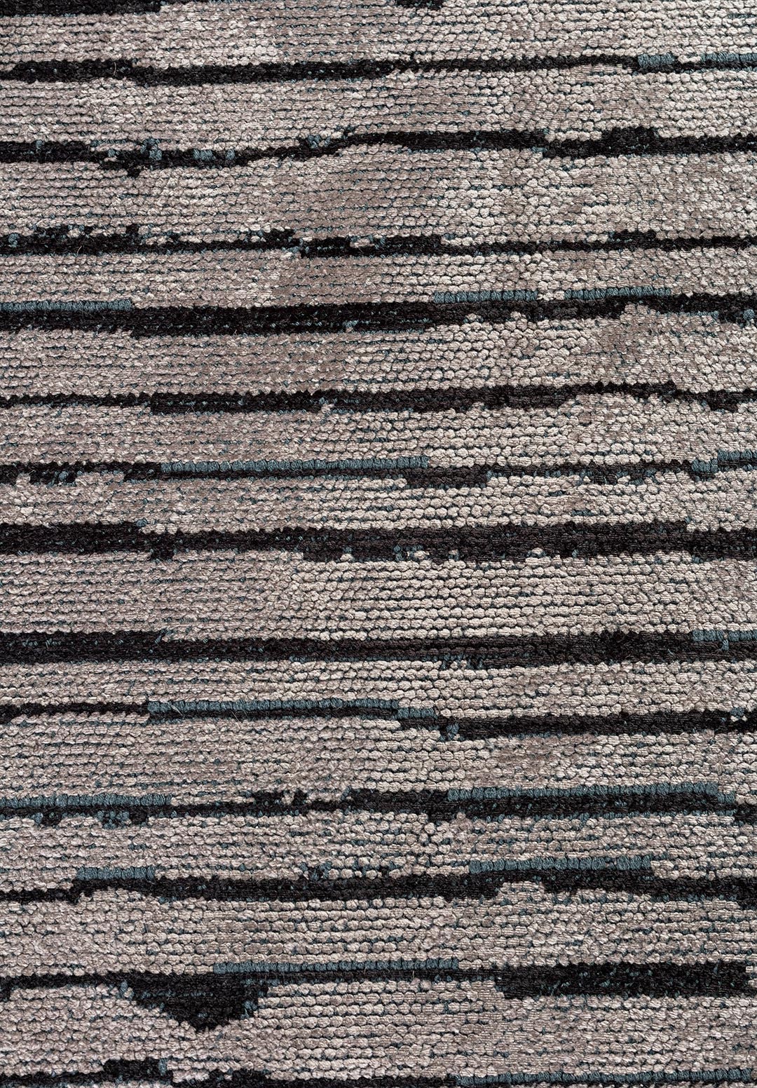 STRIPE BLACK - DARK GREY RUG - 5