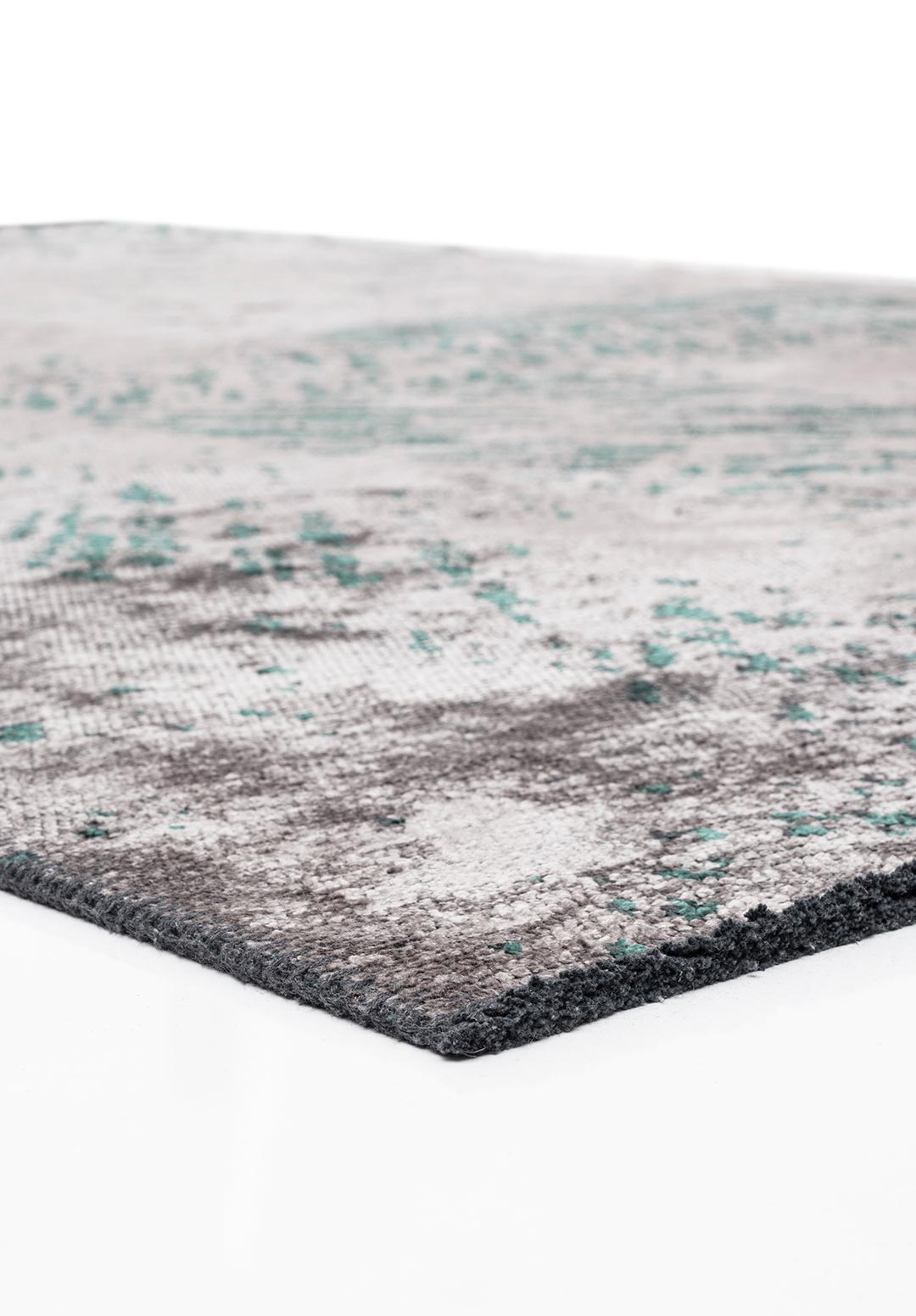 RUSTIC GREY - DARK GREEN RUG - 4