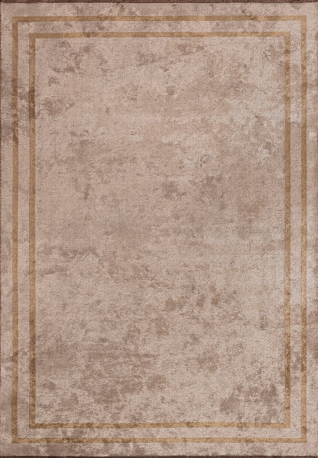 PARALLEL BORDER BEIGE - LIGHT BROWN RUG - 1
