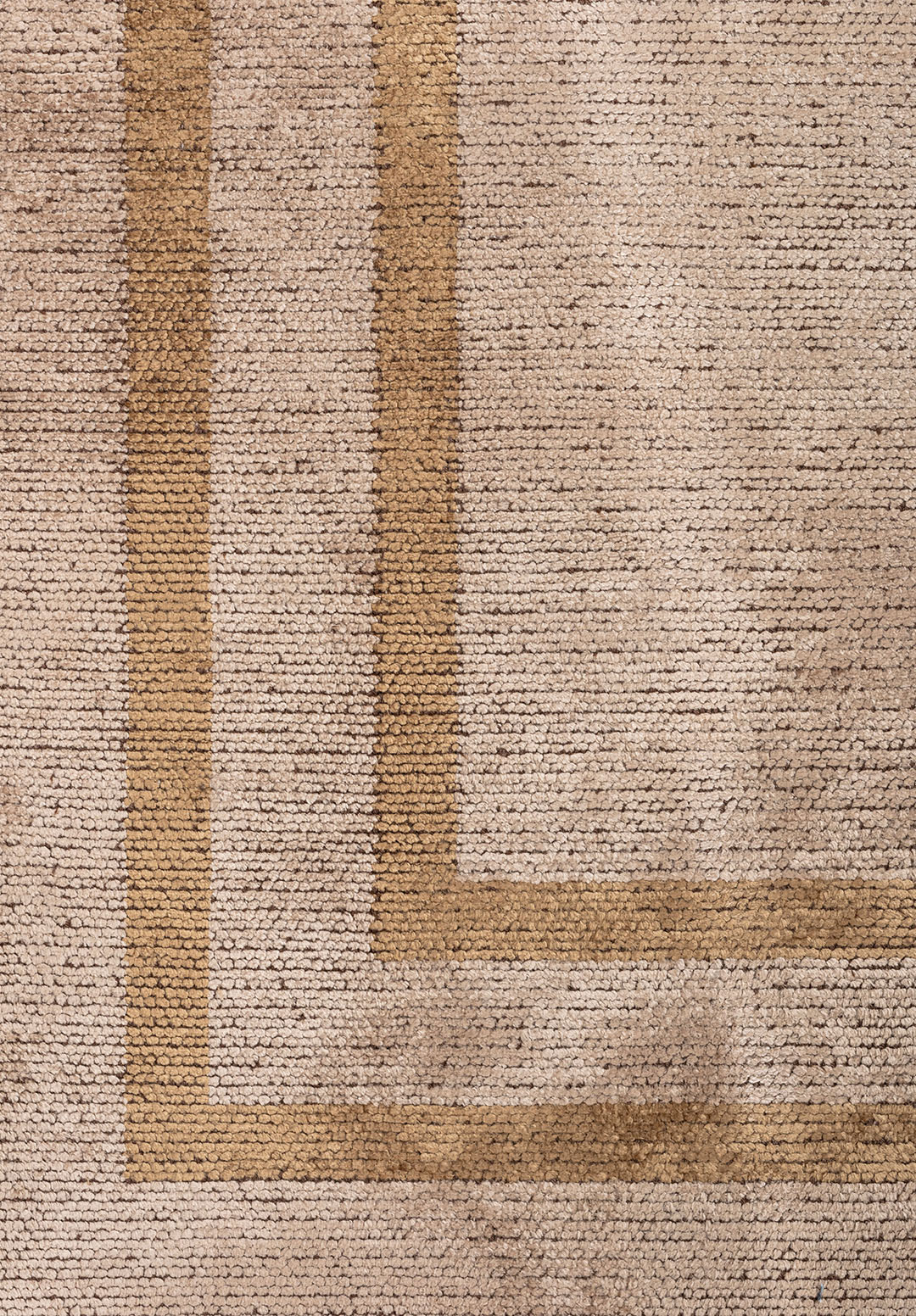 PARALLEL BORDER BEIGE - LIGHT BROWN RUG - 5