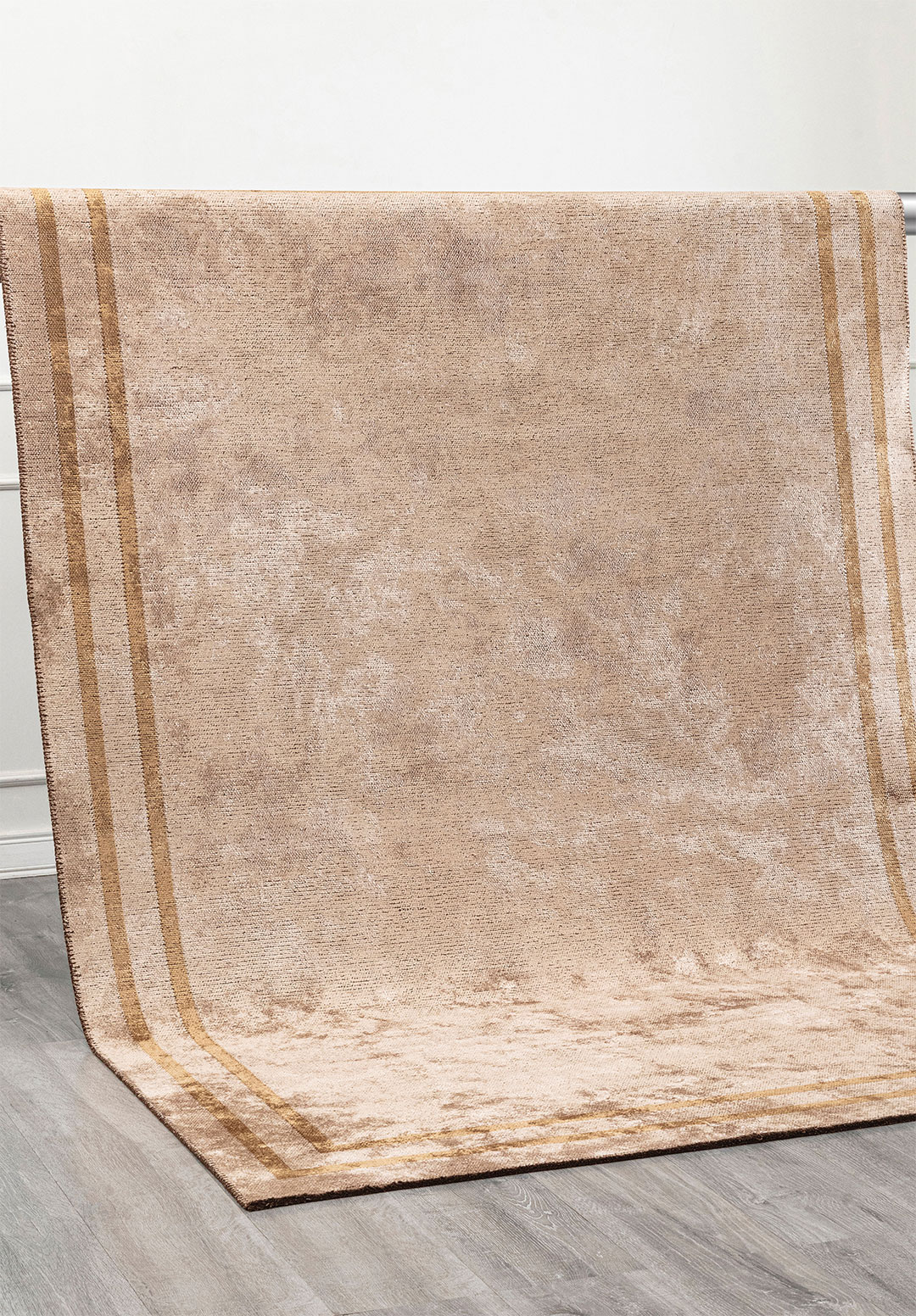PARALLEL BORDER BEIGE - LIGHT BROWN RUG - 4