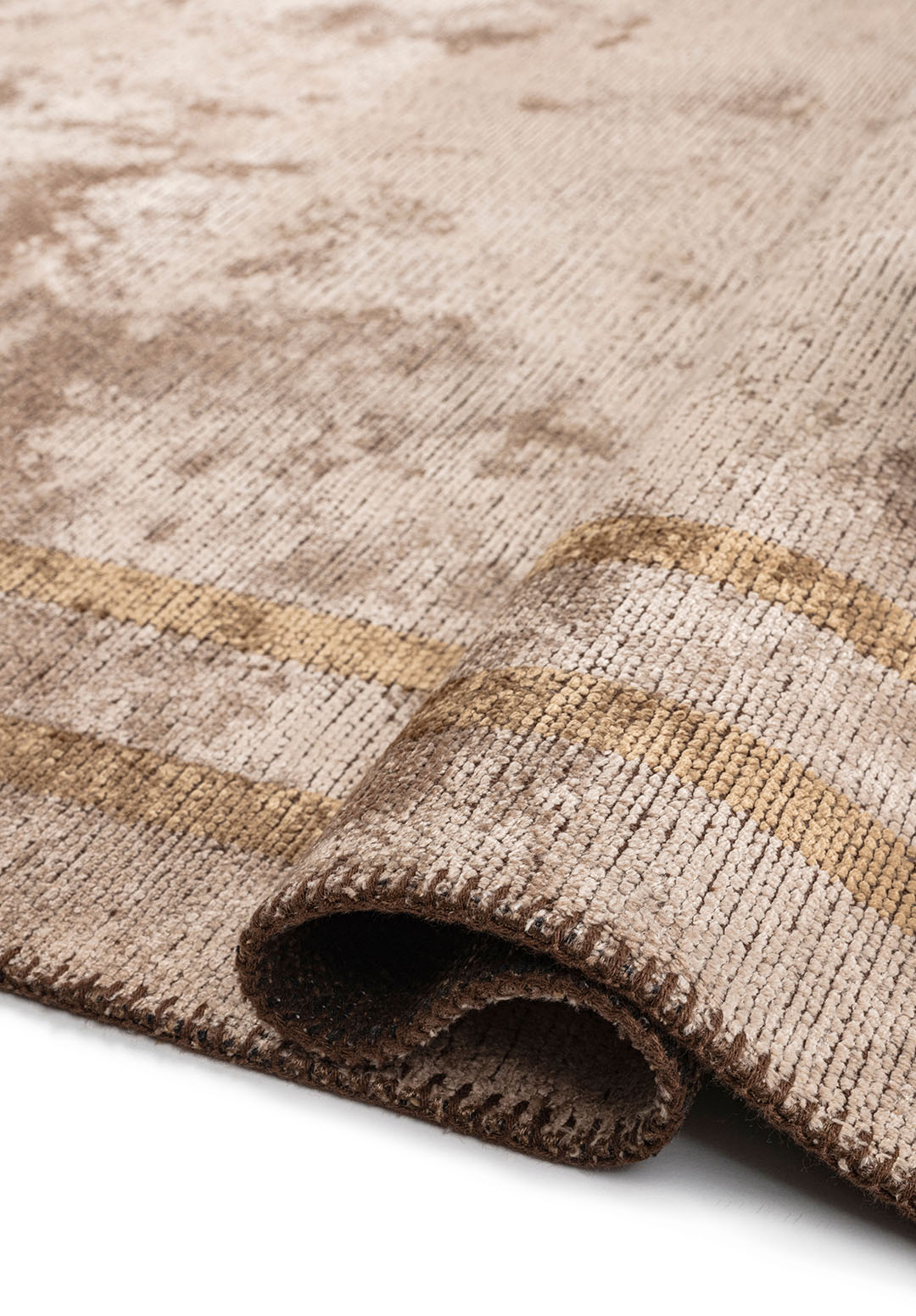 PARALLEL BORDER BEIGE - LIGHT BROWN RUG - 2