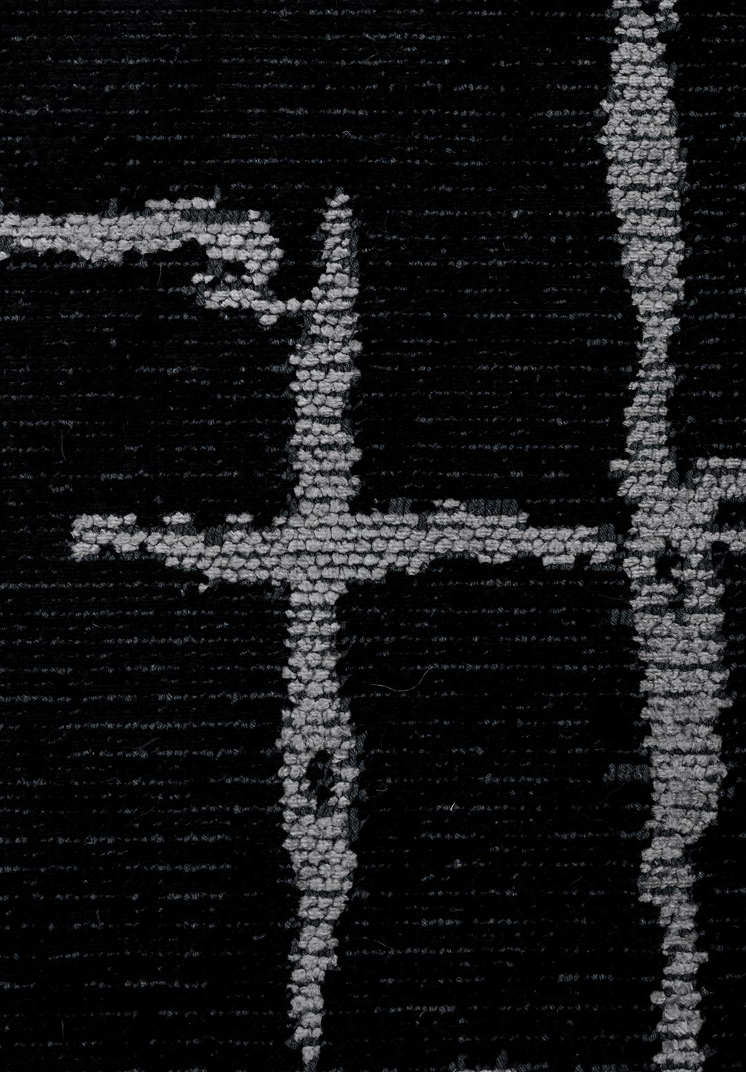 MARK LIGHT GREY - BLACK RUG - 5