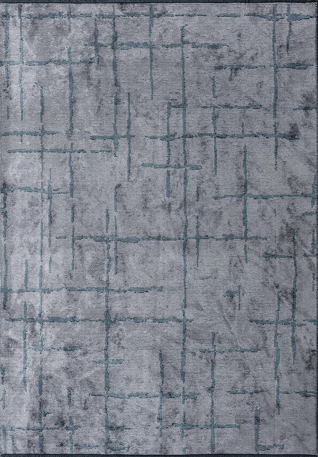 MARK BLUE - LIGHT GREY RUG - 1